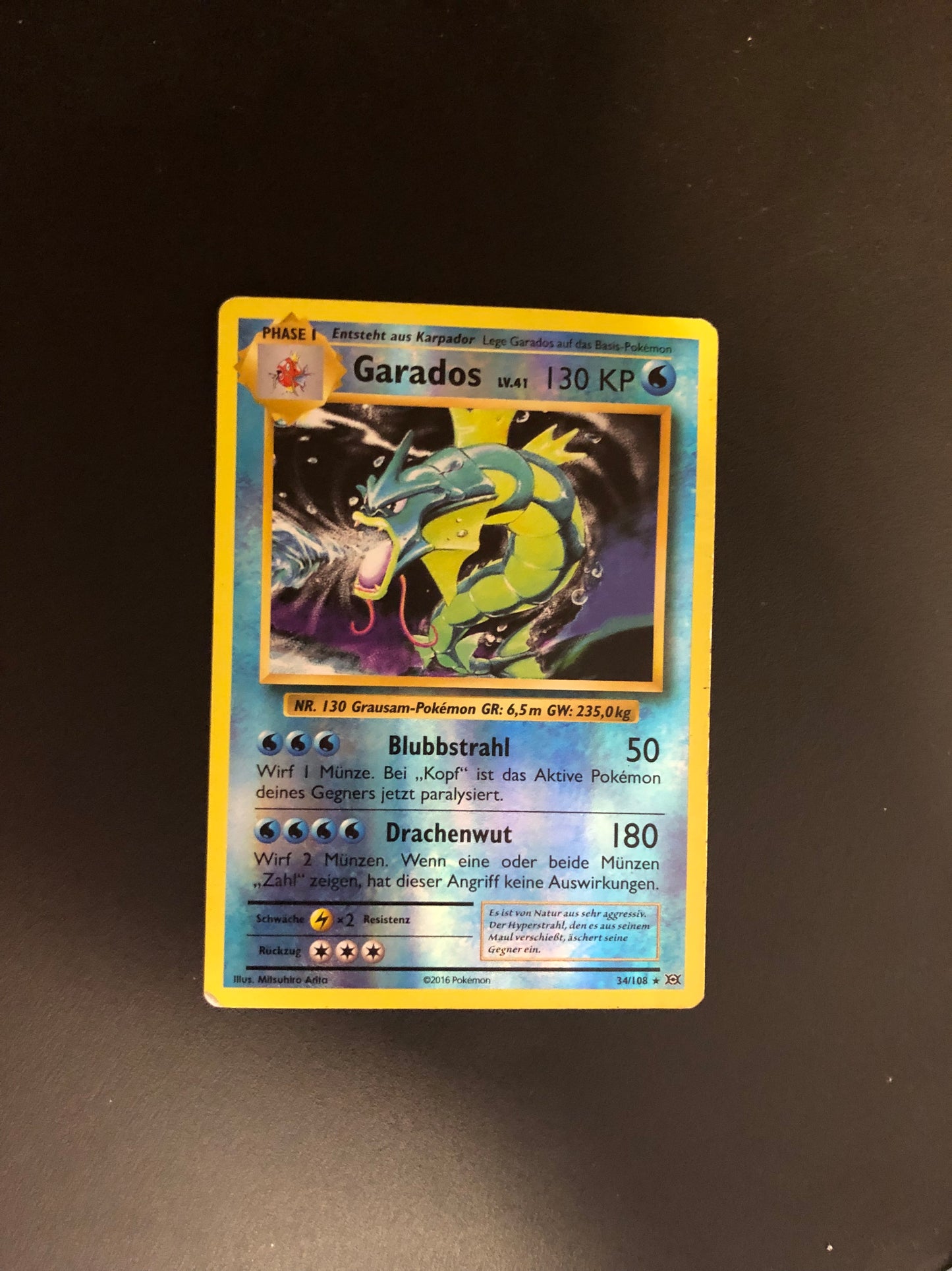Karte Revers Garados 34/108 Deutsch