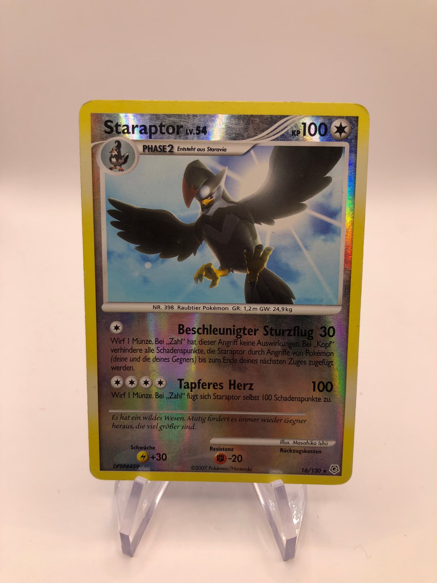 Pokemon Karte Revers Staraptor 16/130 Deutsch