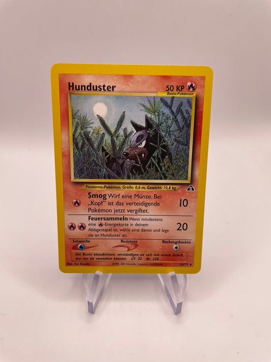 Pokemon Karte Neo Discovery Hunduster 24/75 Deutsch