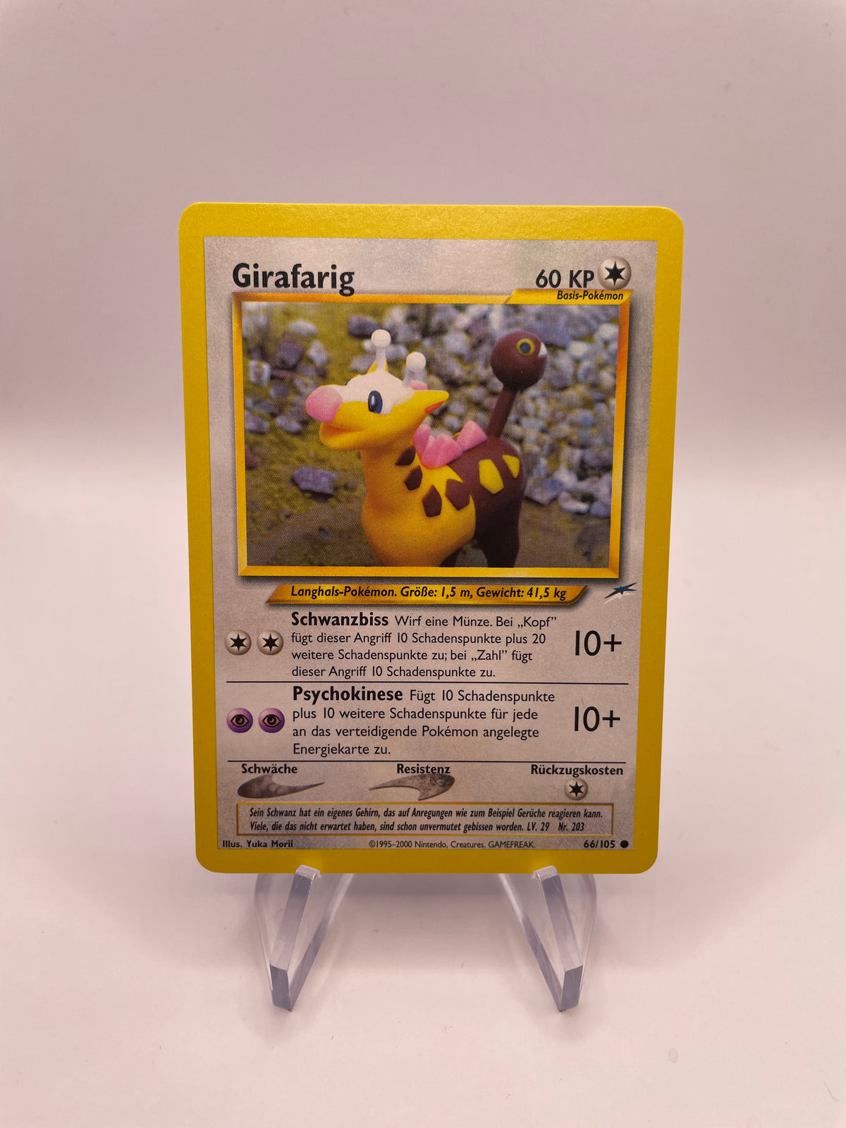 Pokemon Karte Girafarig Neo Destiny 66/105 Deutsch