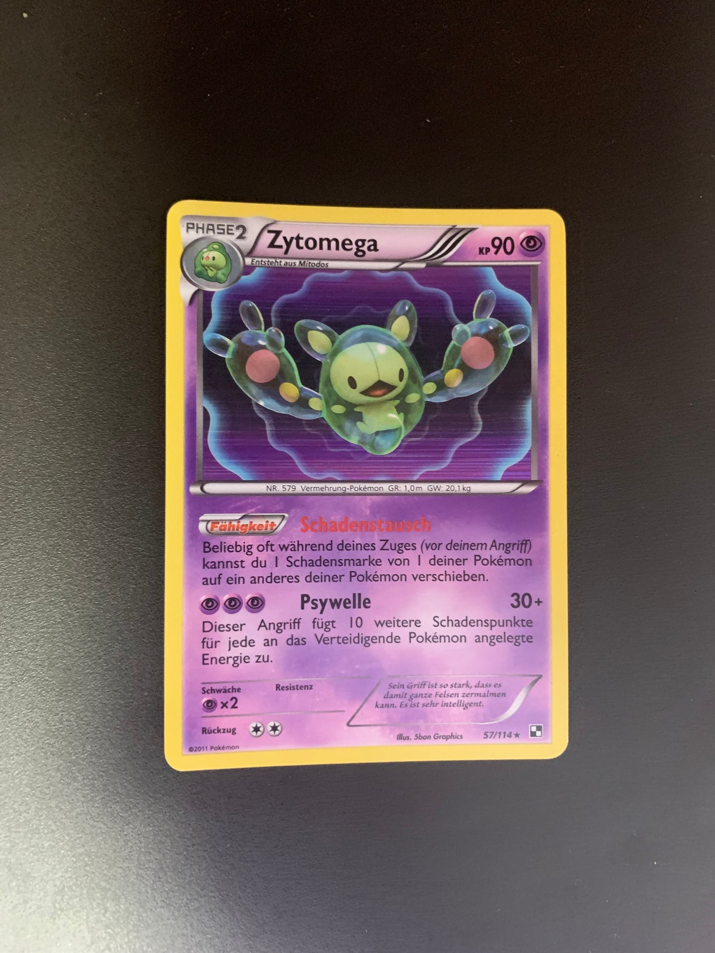 Pokemon Karte Holo Zytomega 57/114 Deutsch