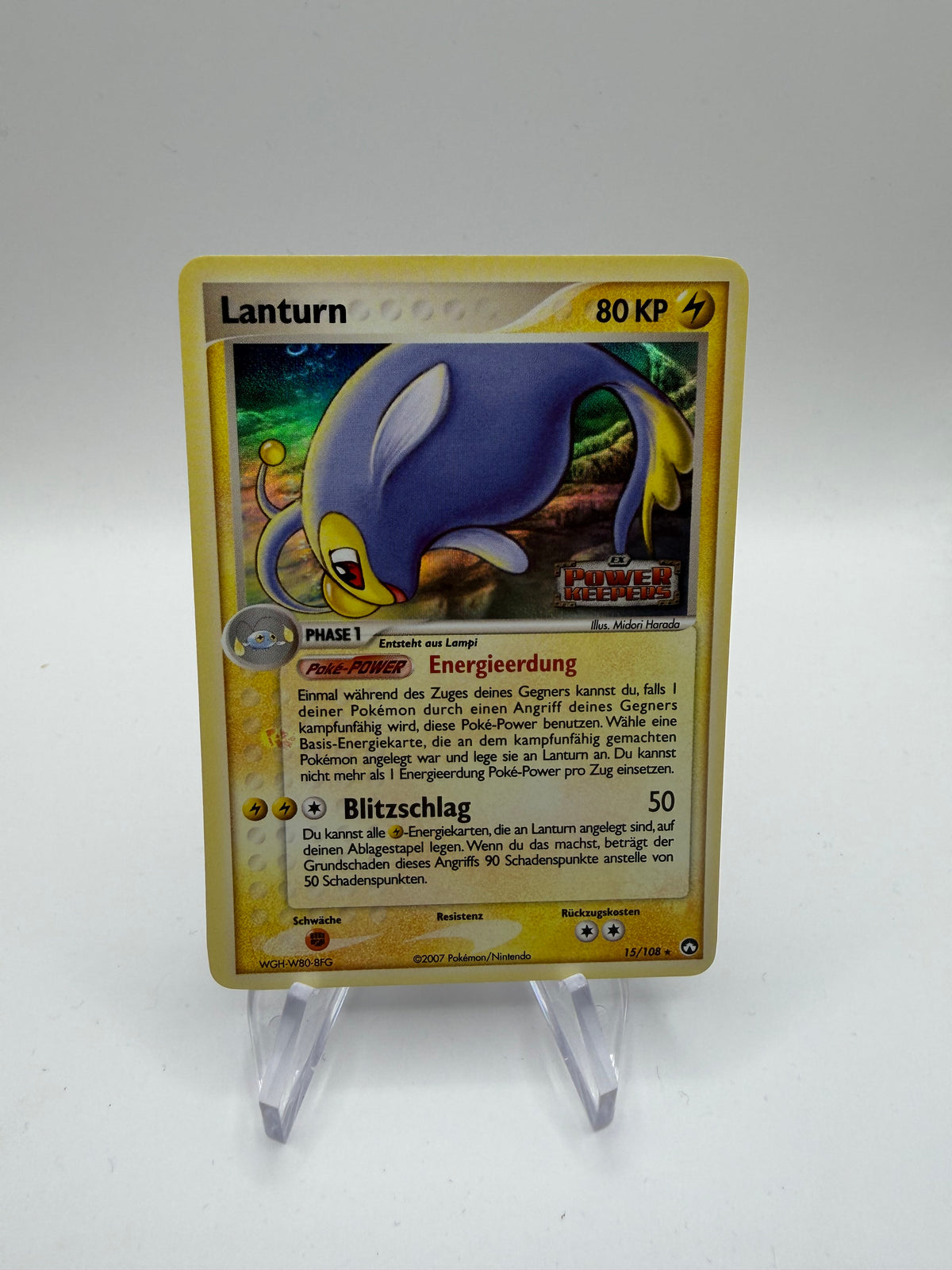 Pokemon Karte Stamp Lanturn 15/108 Deutsch