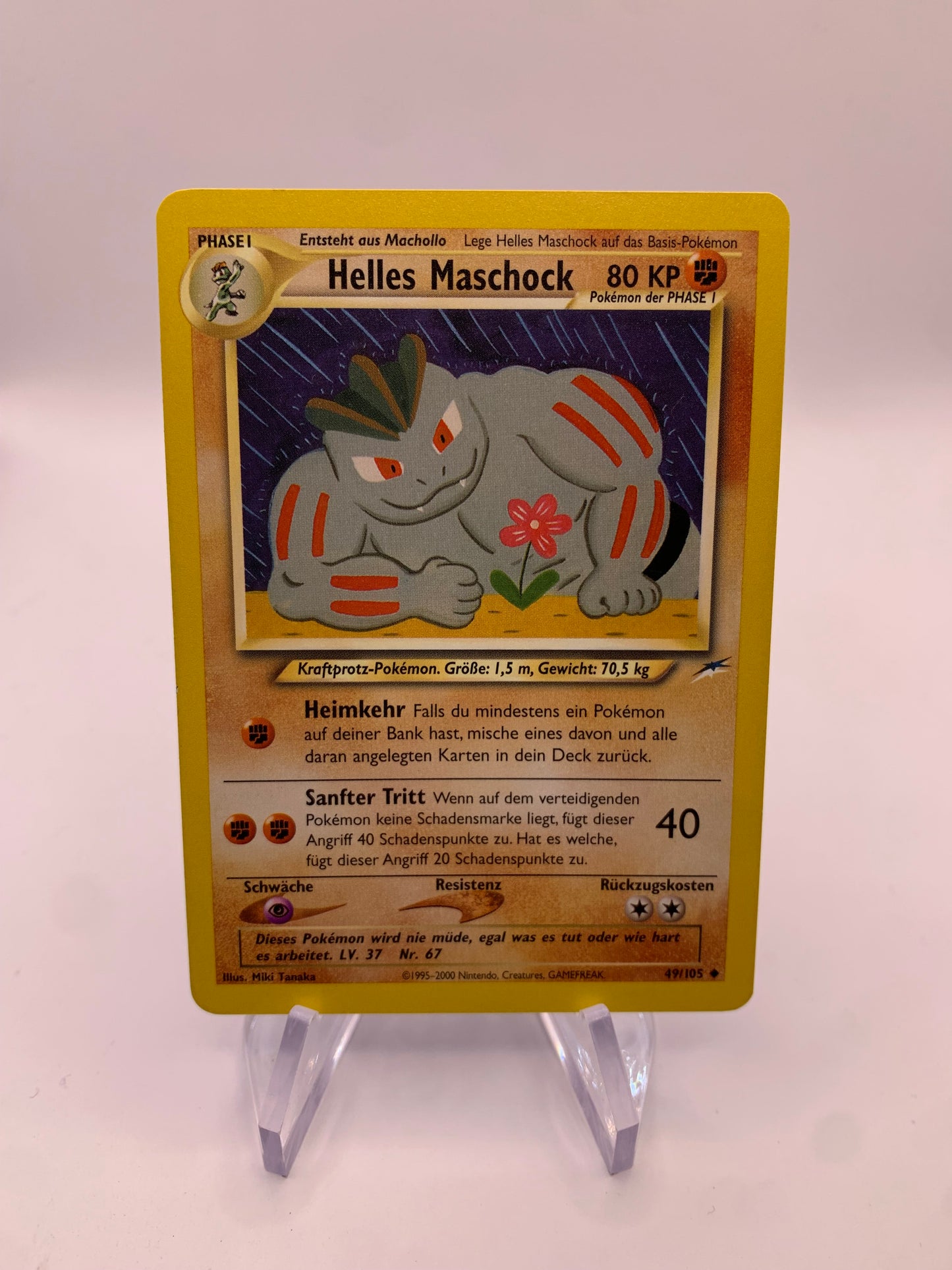 Pokemon Karte Helles Maschok 49/105 Neo Destiny Deutsch