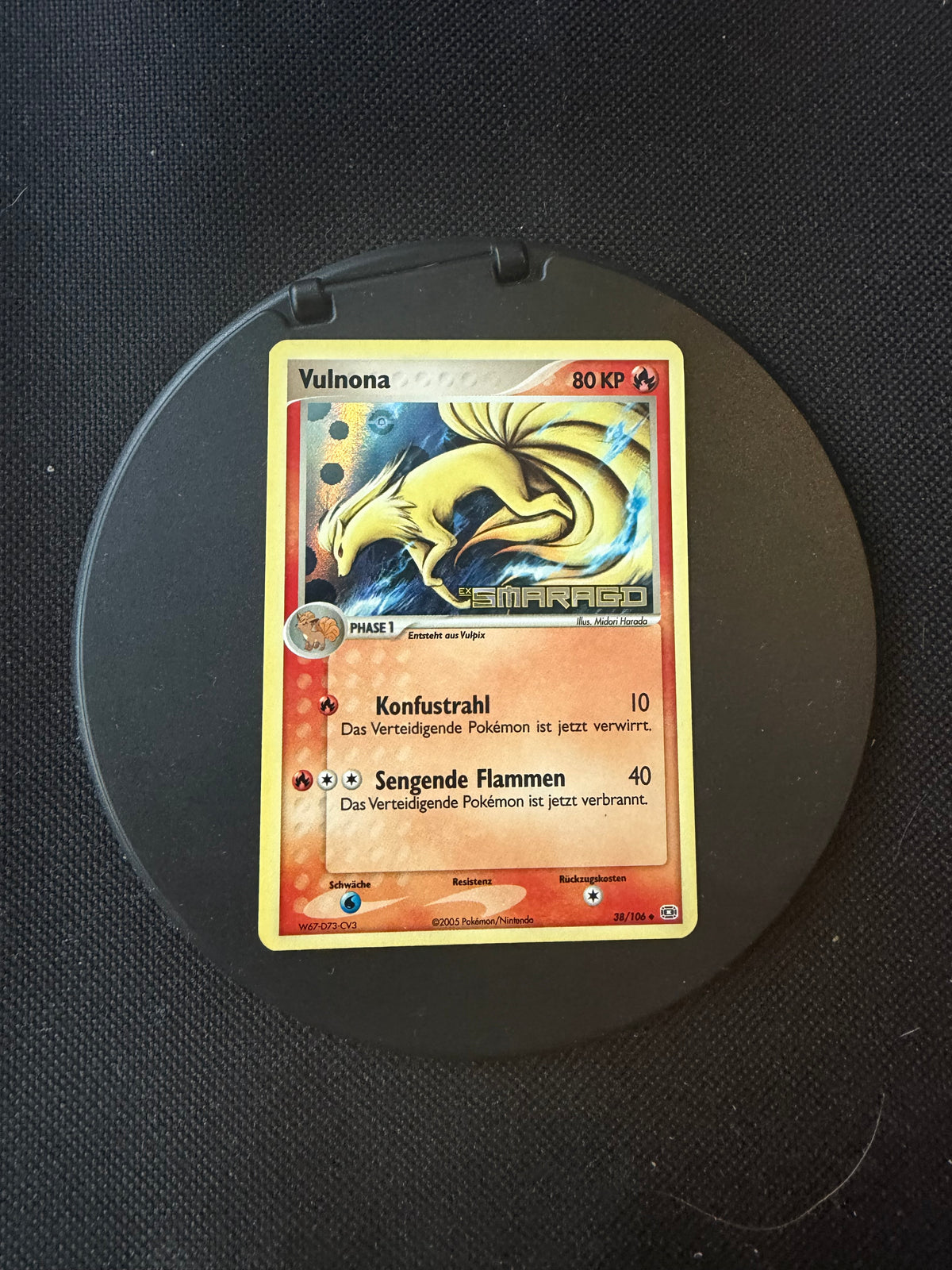 Pokemon Karte Stamp Vulnona 38/106 Deutsch