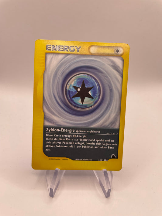 Pokemon Karte E-Series Zyklon-Energie 143/144 Deutsch