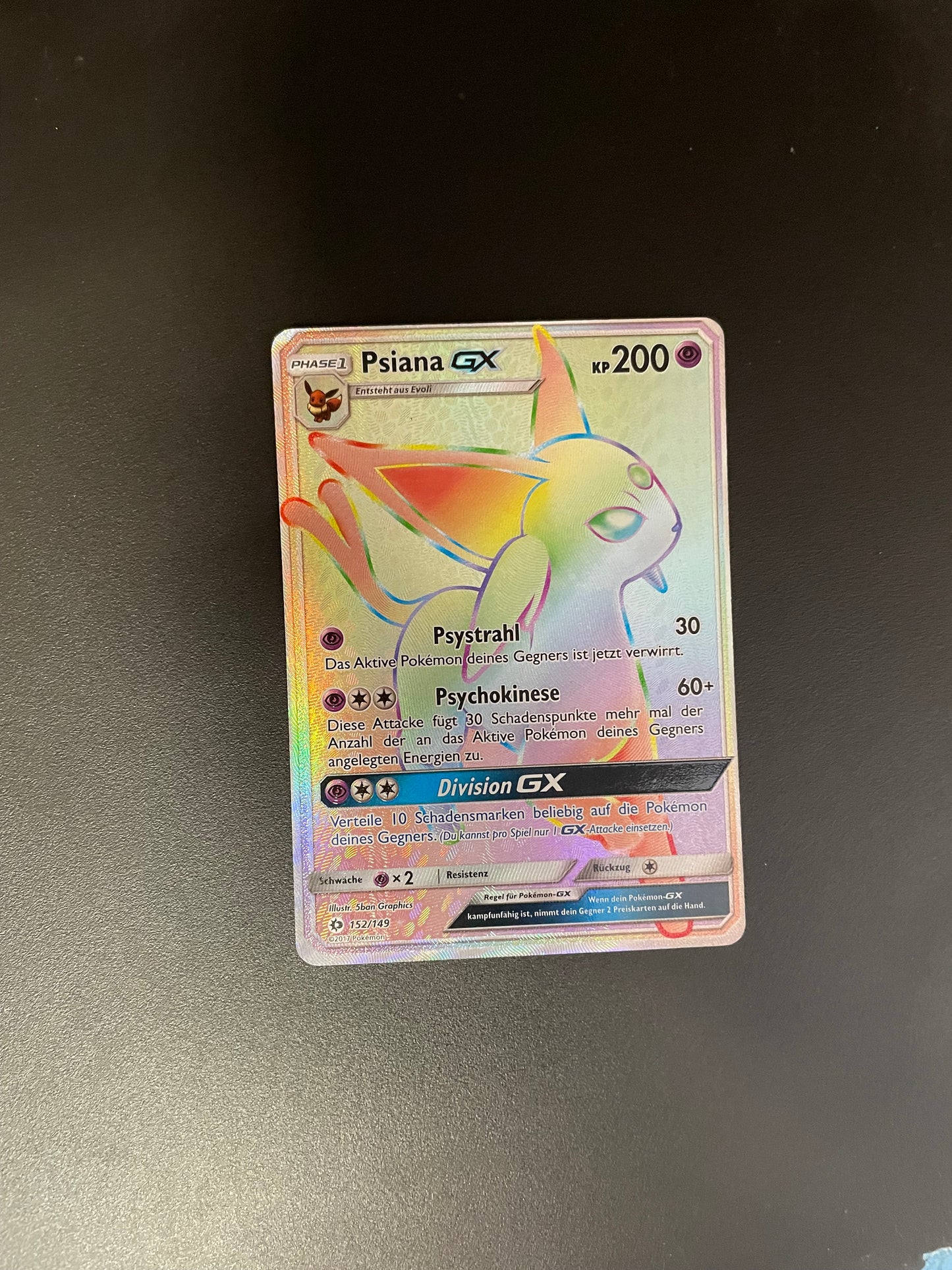 Pokemon Karte GX Psiana 152/149 Deutsch