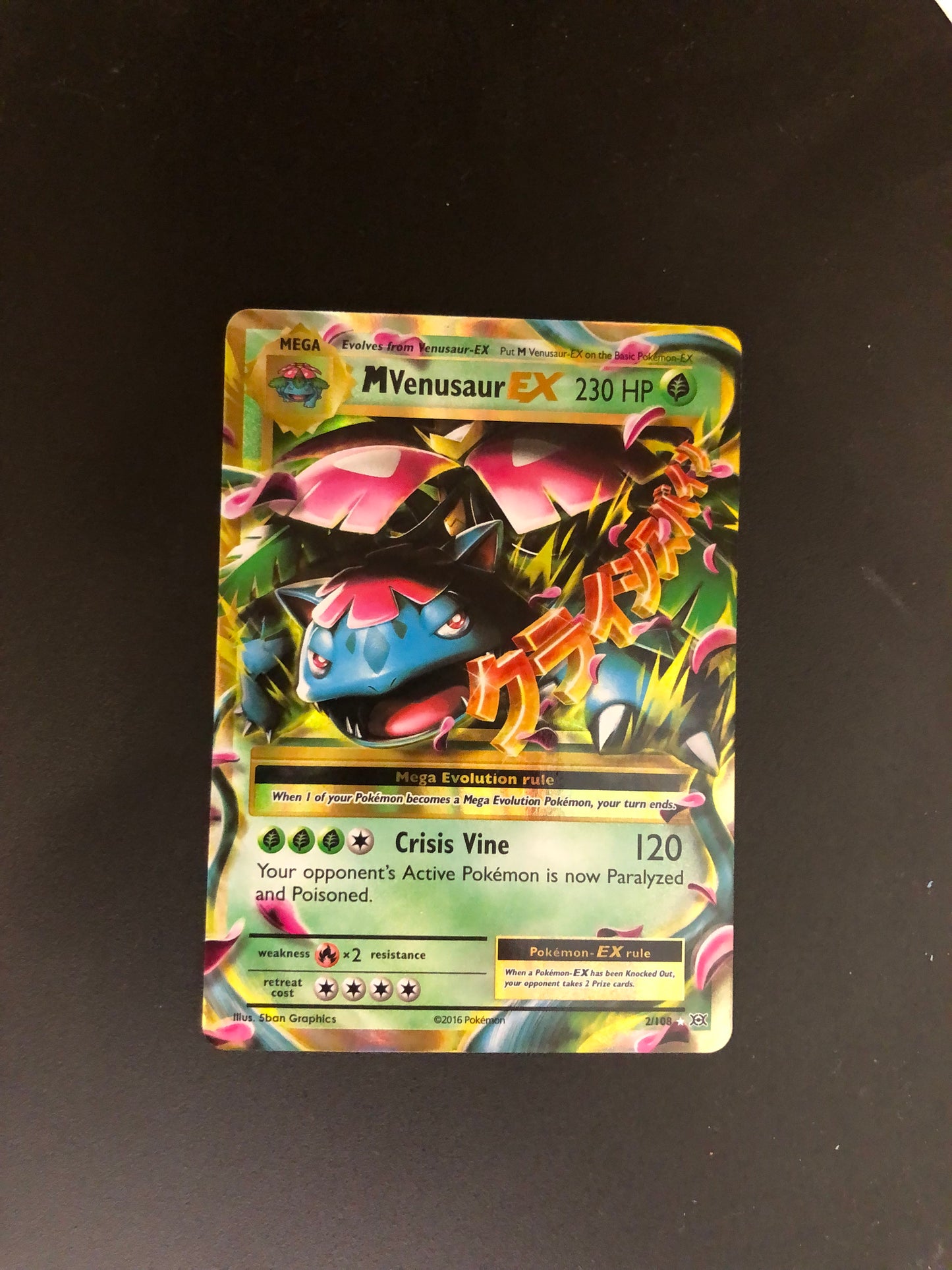 Pokemon Karte EX Bisaflor 2/108 Englisch