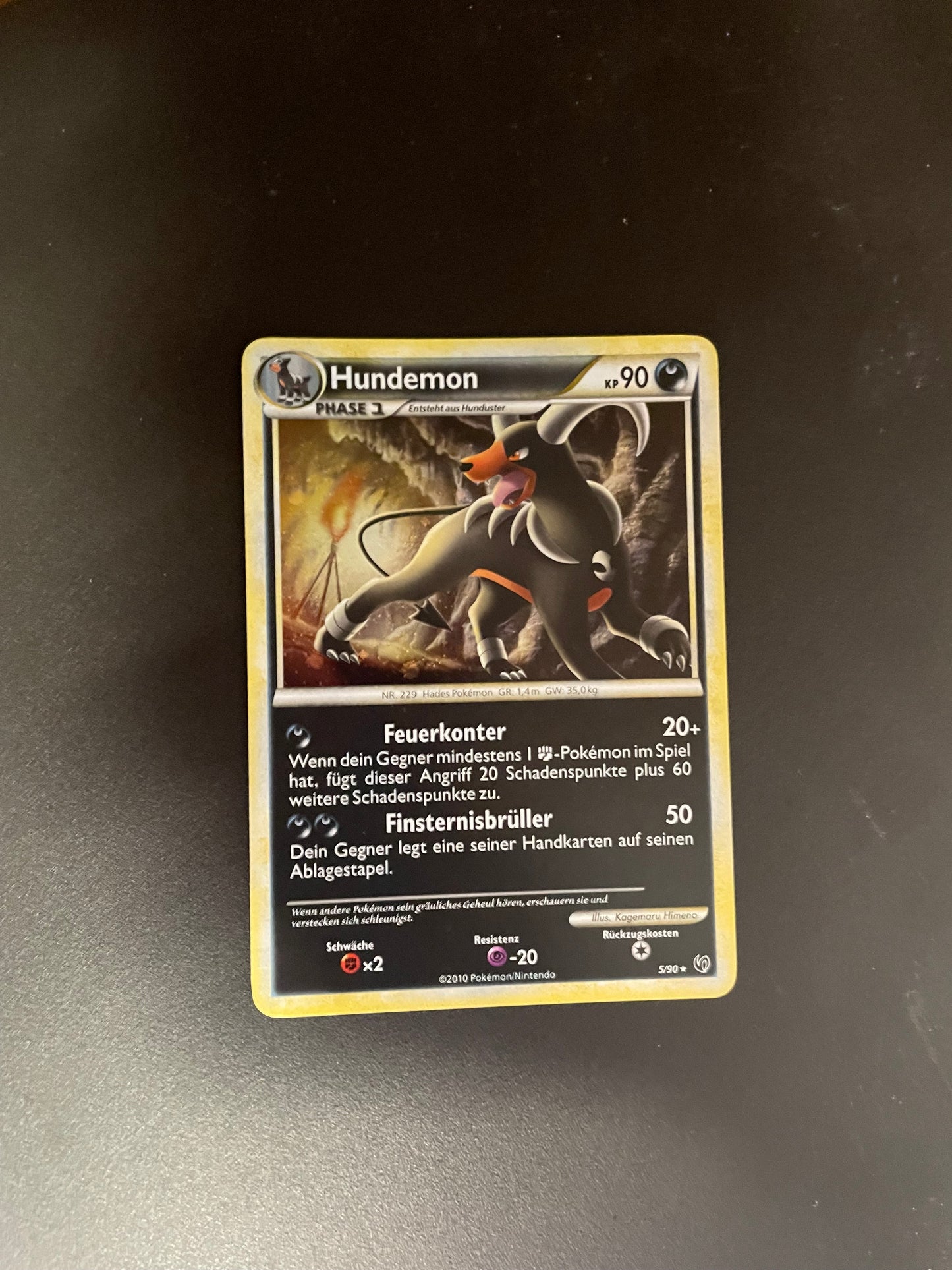 Pokemon Karte Holo Hundemon 5/90 Deutsch