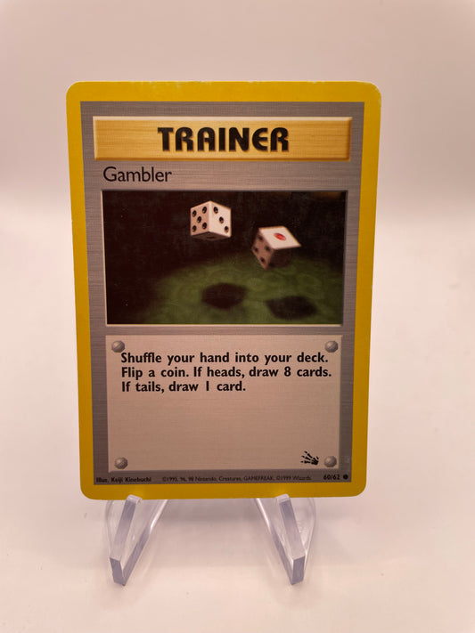Pokemon Karte Trainer Spieler 60/62 Fossil Englisch