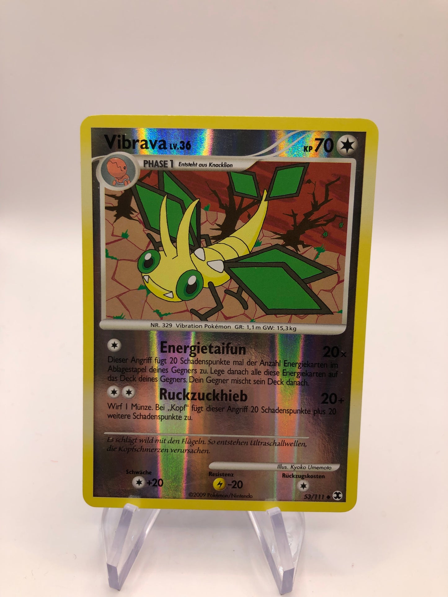 Pokemon Karte Revers Vibrava 53/111 Deutsch