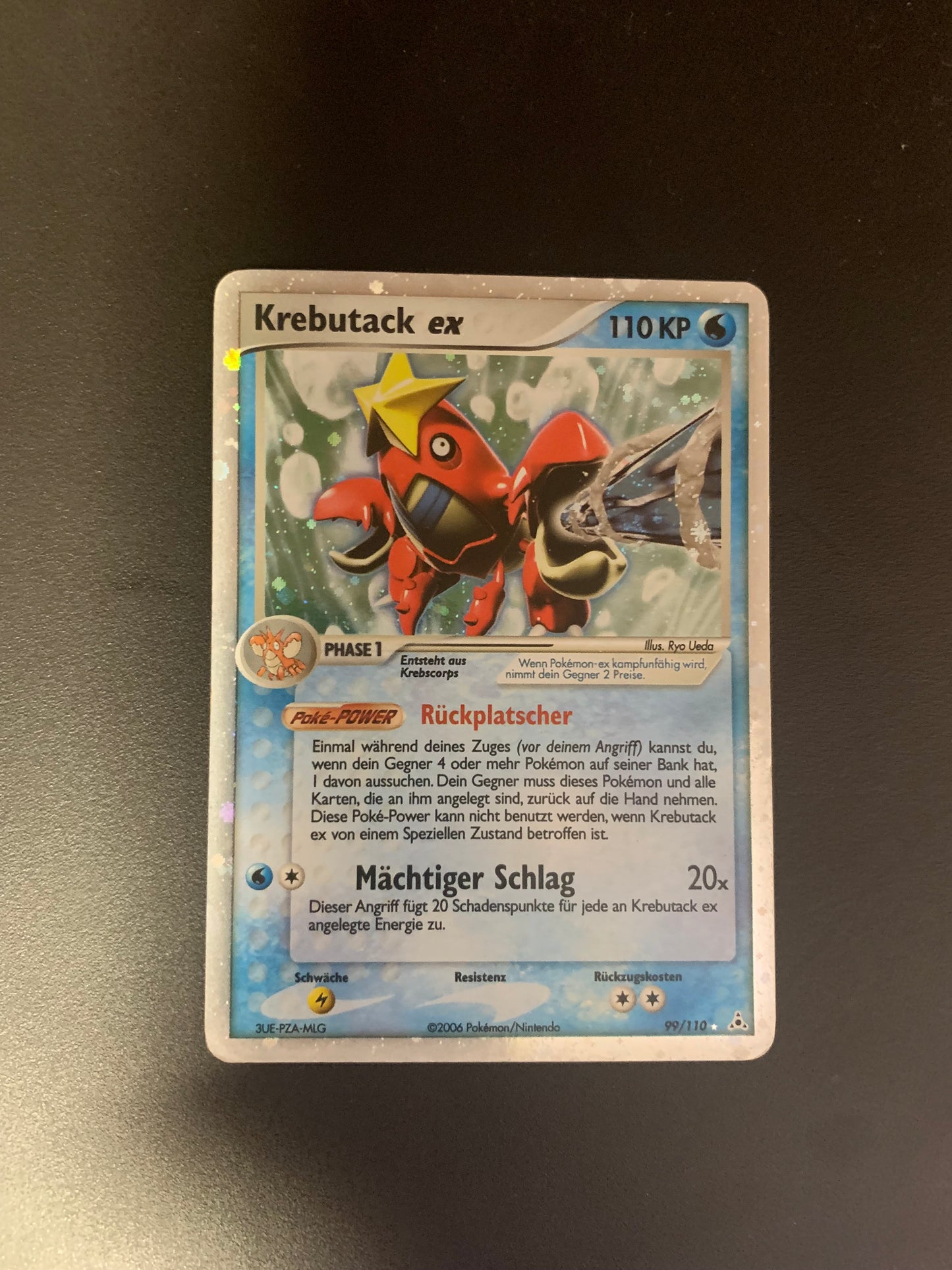 Pokemon Karte EX Krebutack 99/110 Deutsch