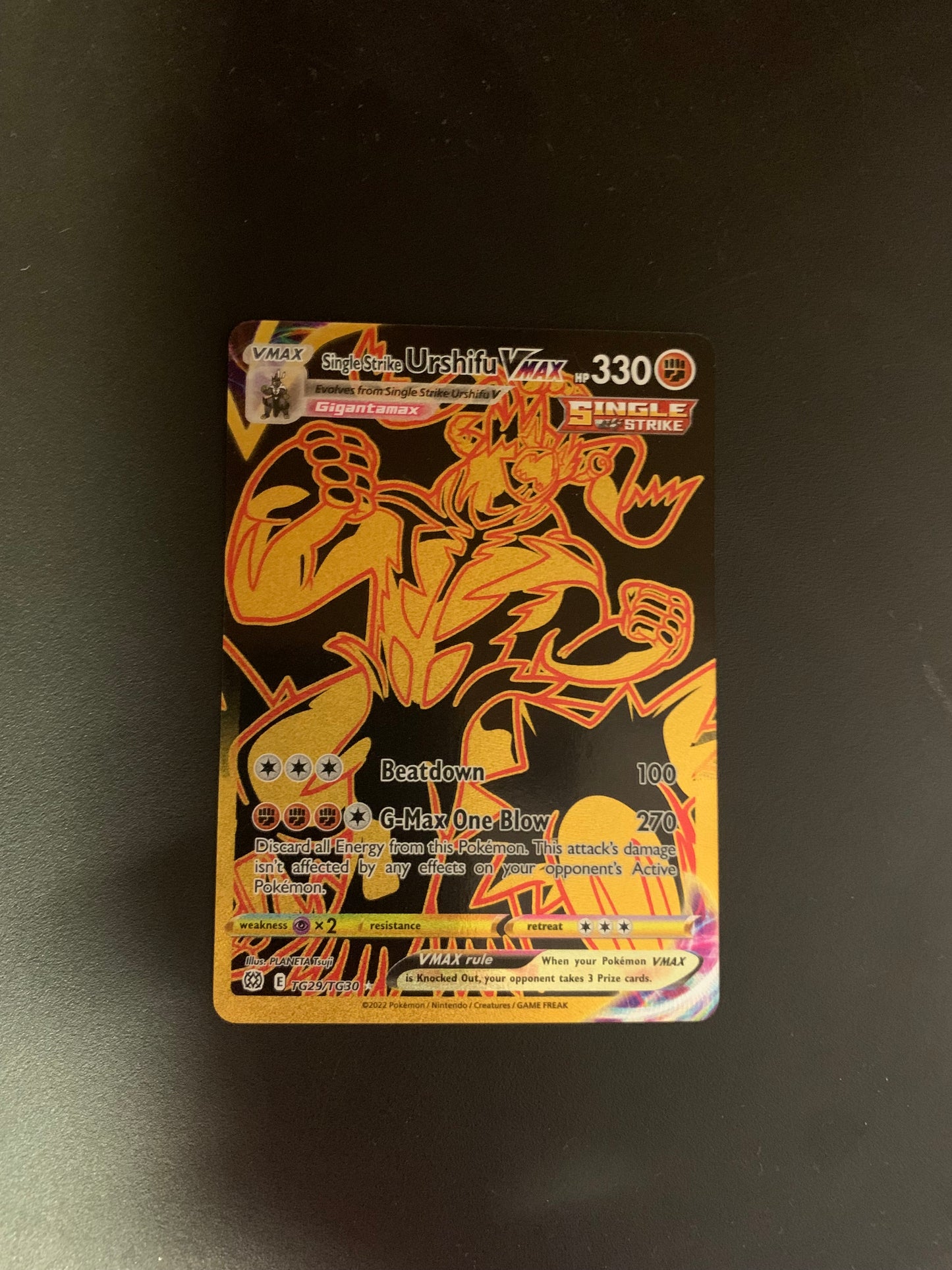 Pokemon Karte Gold Vmax Urshifu TG29/TG30 Deutsch