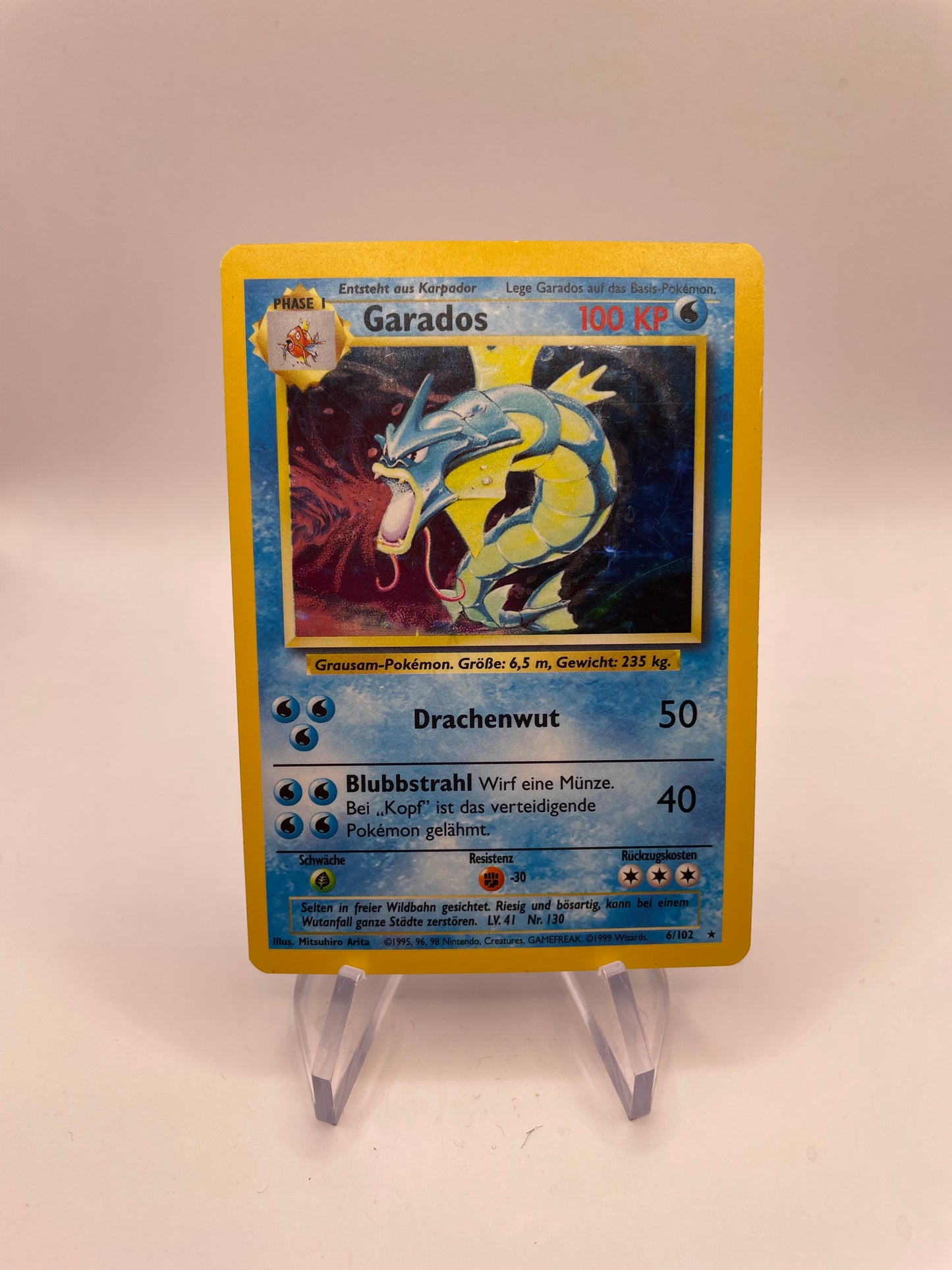 Pokemon Karte Holo Garados 6/102 Deutsch