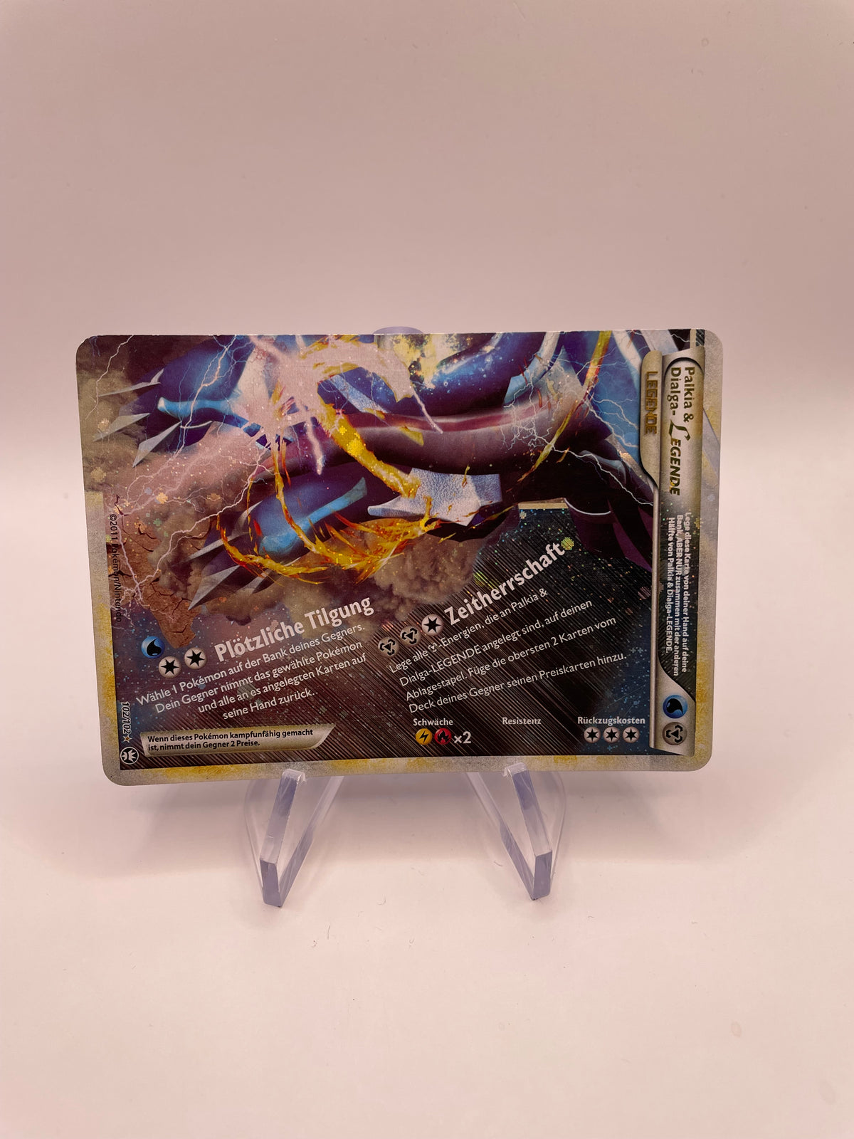 Pokemon Karte Legende Palkia & Dialga 102/102 Deutsch