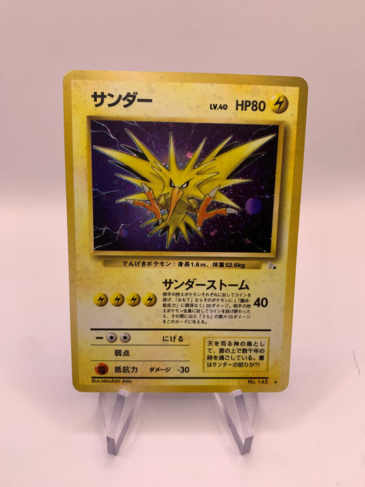 Pokemon Karte Holo Zapdos No. 145 Japanisch