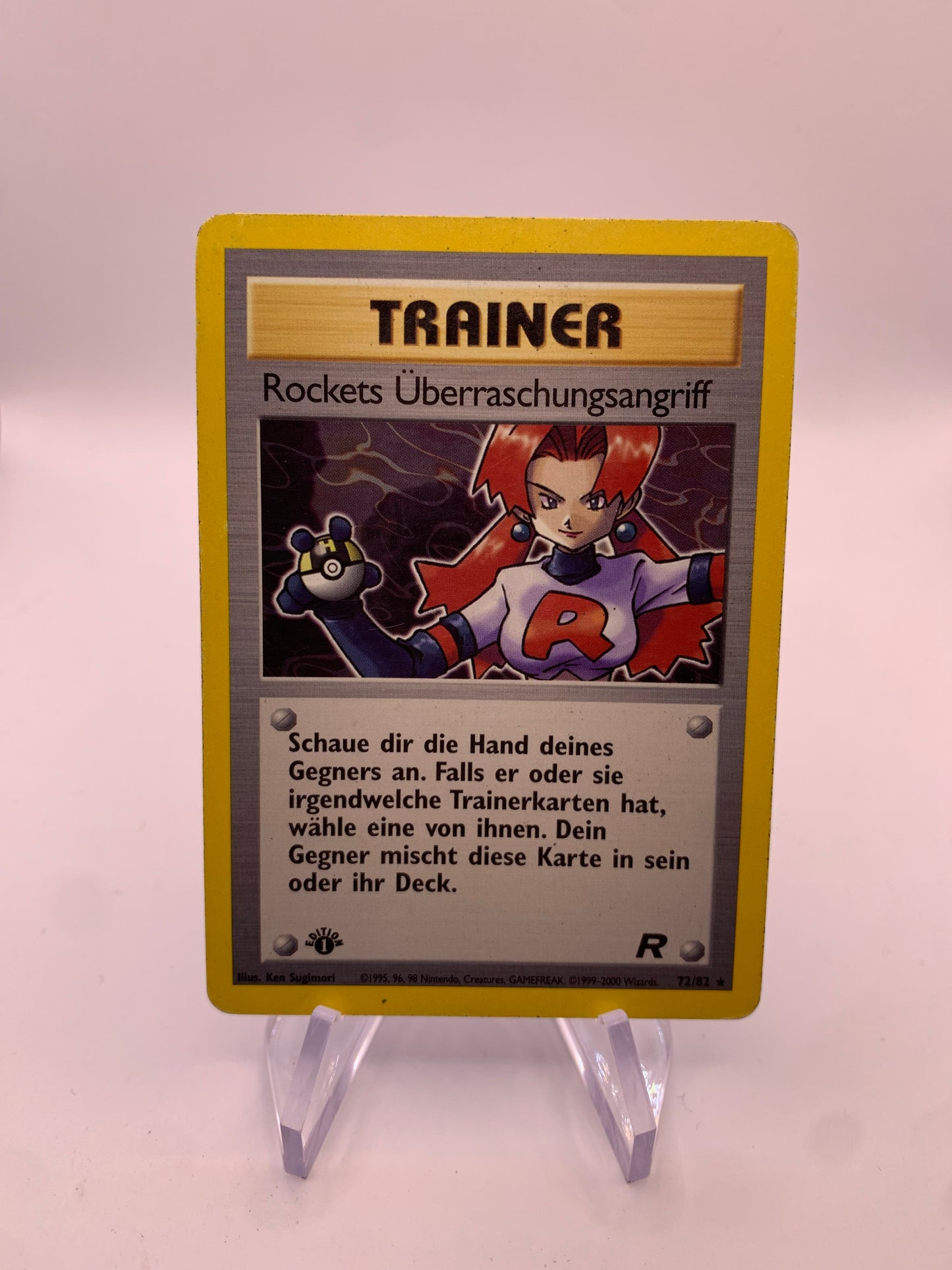 Pokemon Karte Trainer Rockets Überraschungsangriff 1.Edition 72/82 Rocket Deutsch