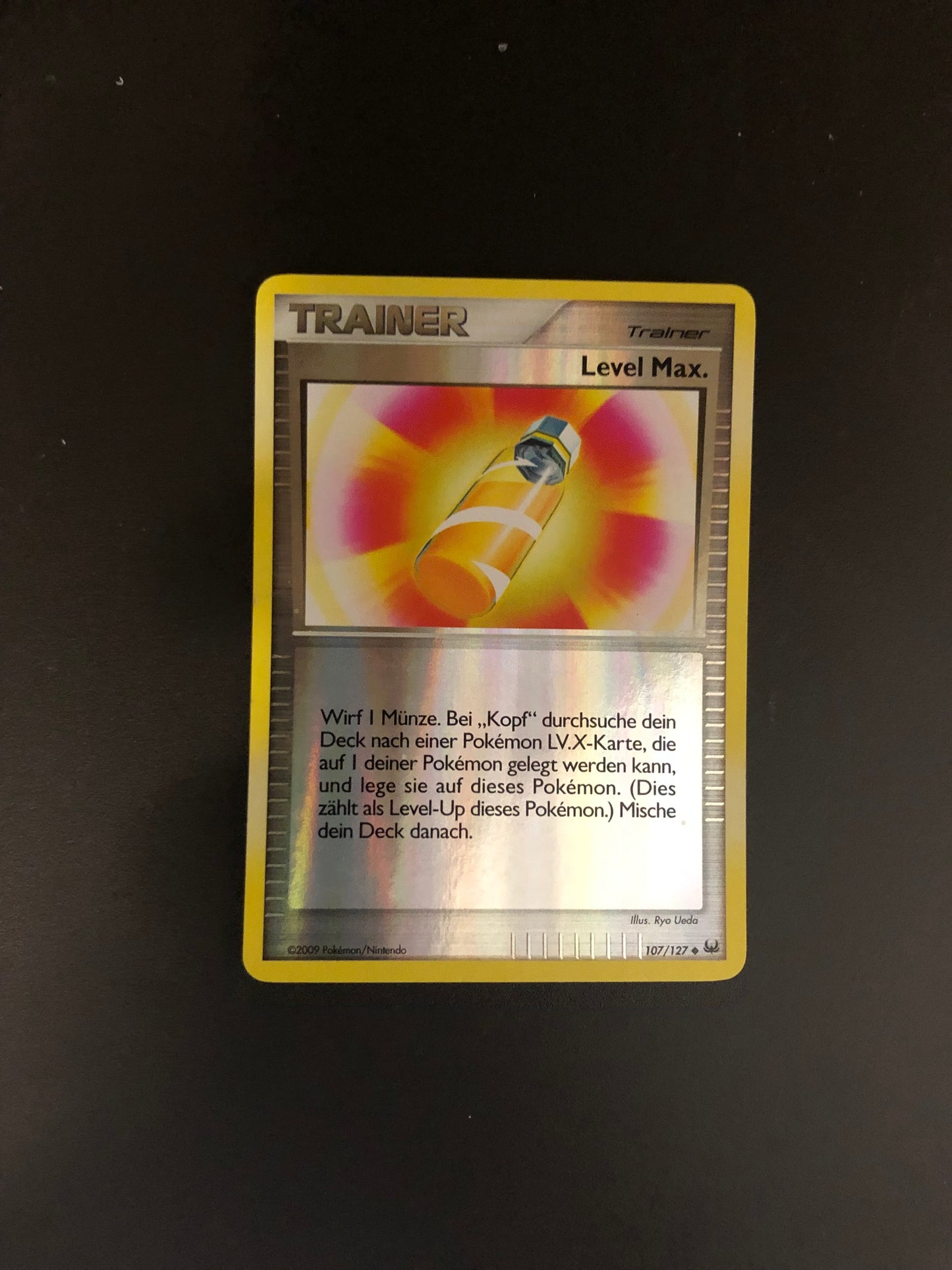 Pokemon Karte Revers Trainer Level Max 107/127 Deutsch