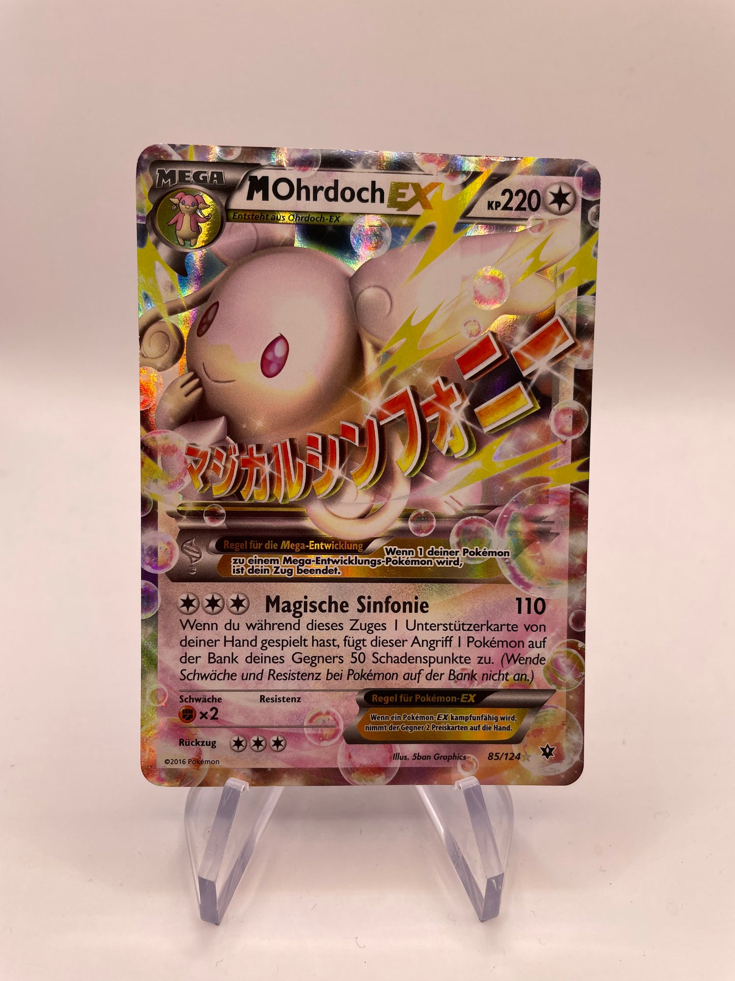 Pokemon Karte EX Mega Ohrdoch 85/124 Deutsch