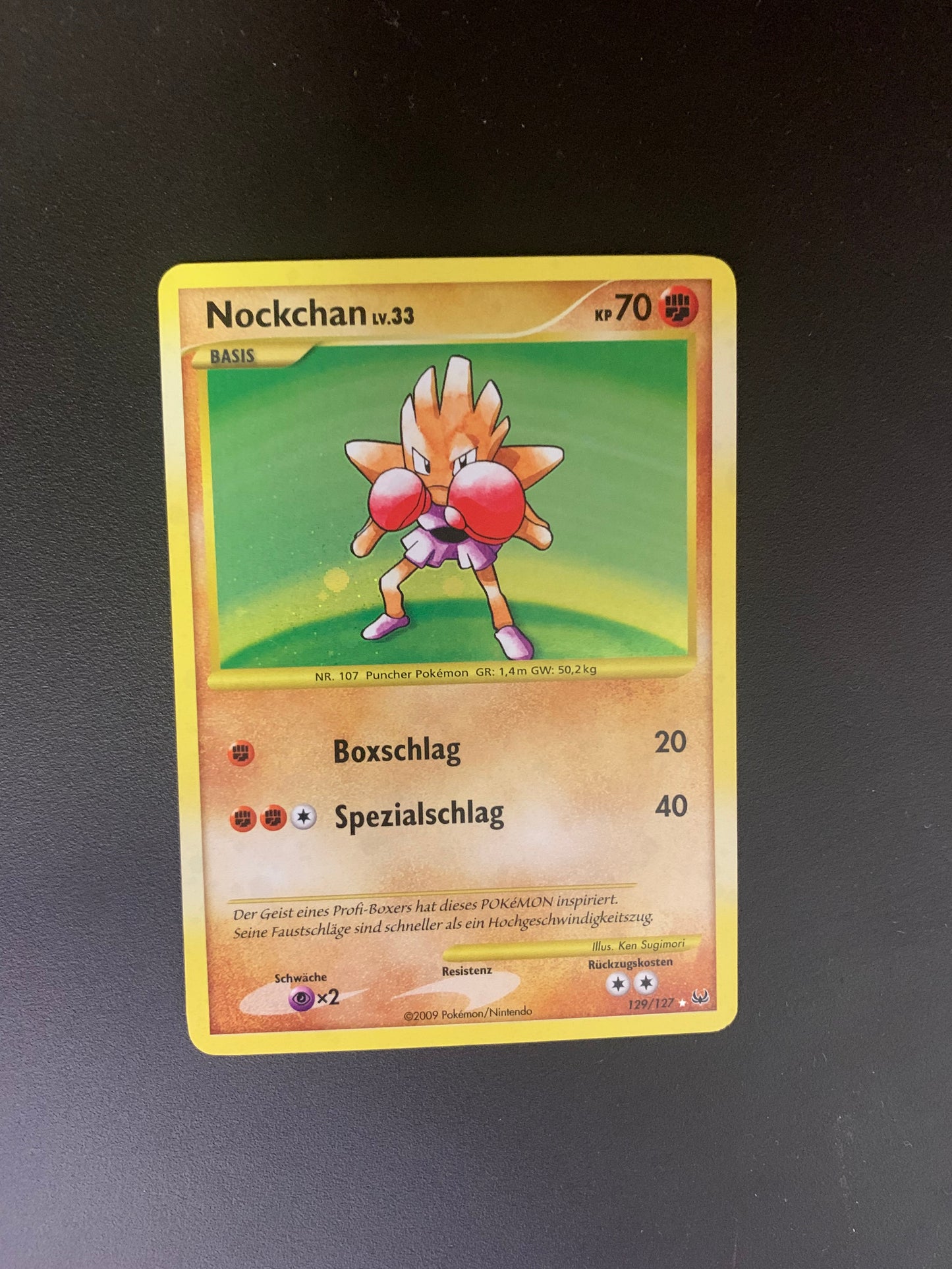 Pokemon Karte Holo Nockchan 129/127 Deutsch