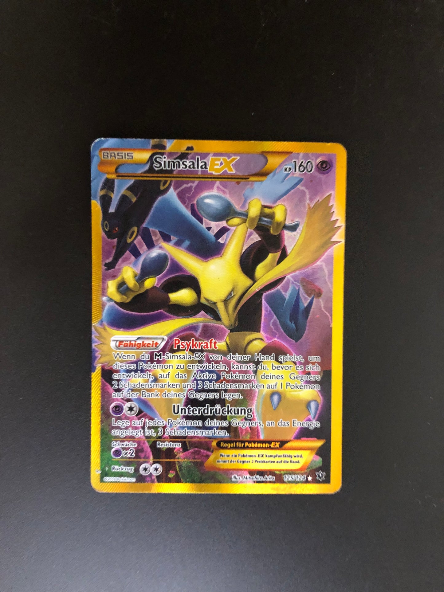 Pokemon Karte EX Simsala 125/124 Deutsch
