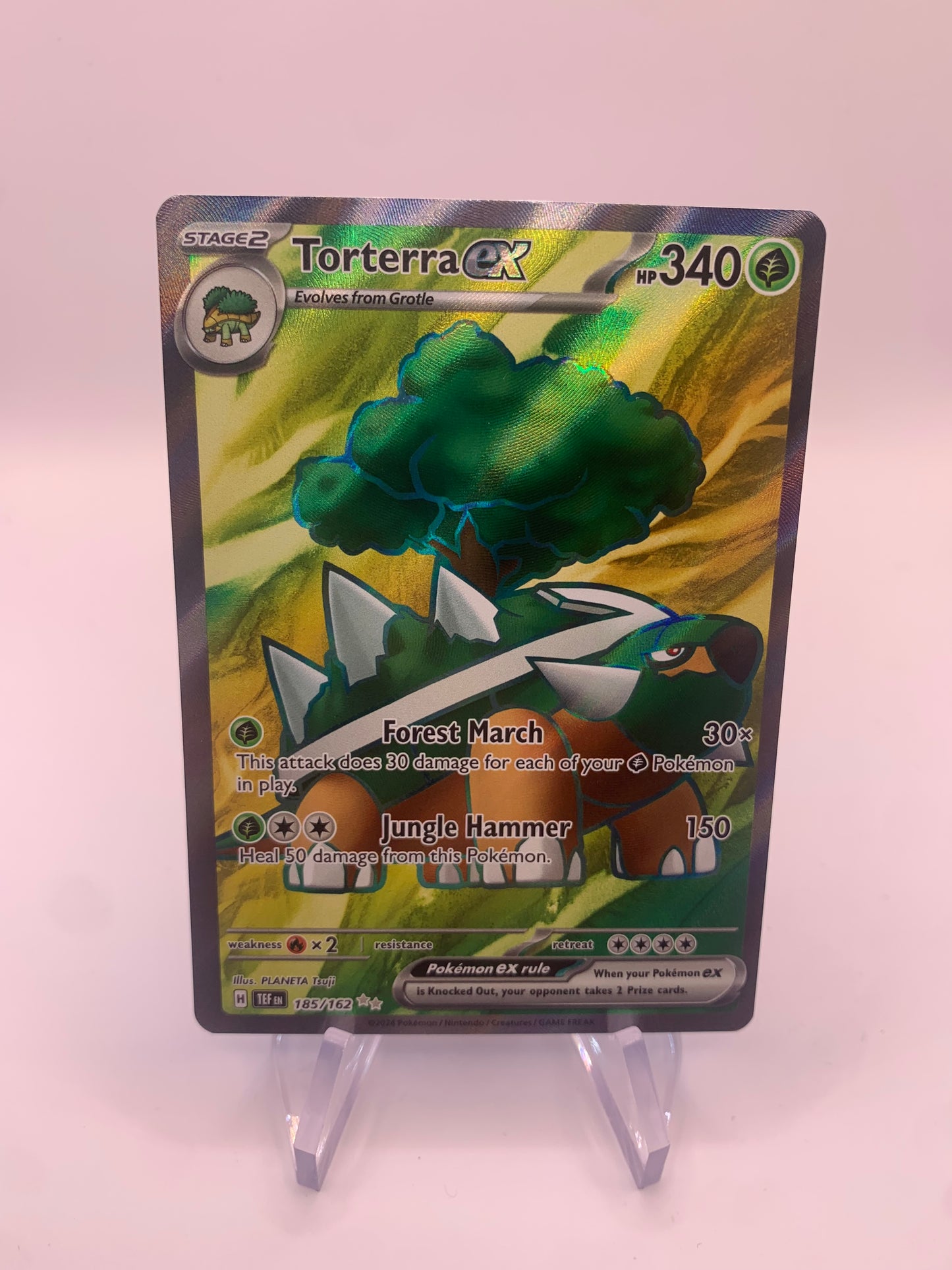 Pokemon Karte Ex Fullart Chelterra 185/162 Englisch