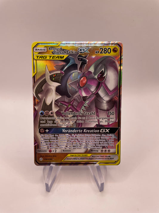 Pokemon Karte GX Tag Team Arceus&Dialga&Palkia 156/236 Deutsch