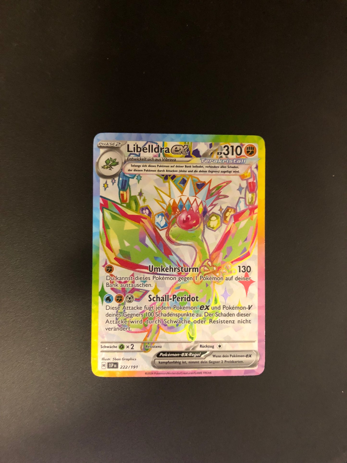 Pokemon Karte EX Libelldra 222/191 Deutsch