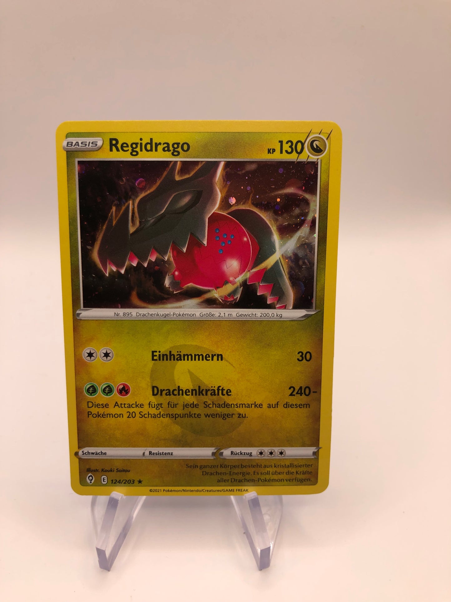 Pokemon Karte Holo Regidrago 124/203 Deutsch