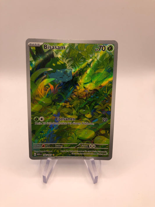 Pokemon Karte Art Rare Bisasam 166/165 Deutsch