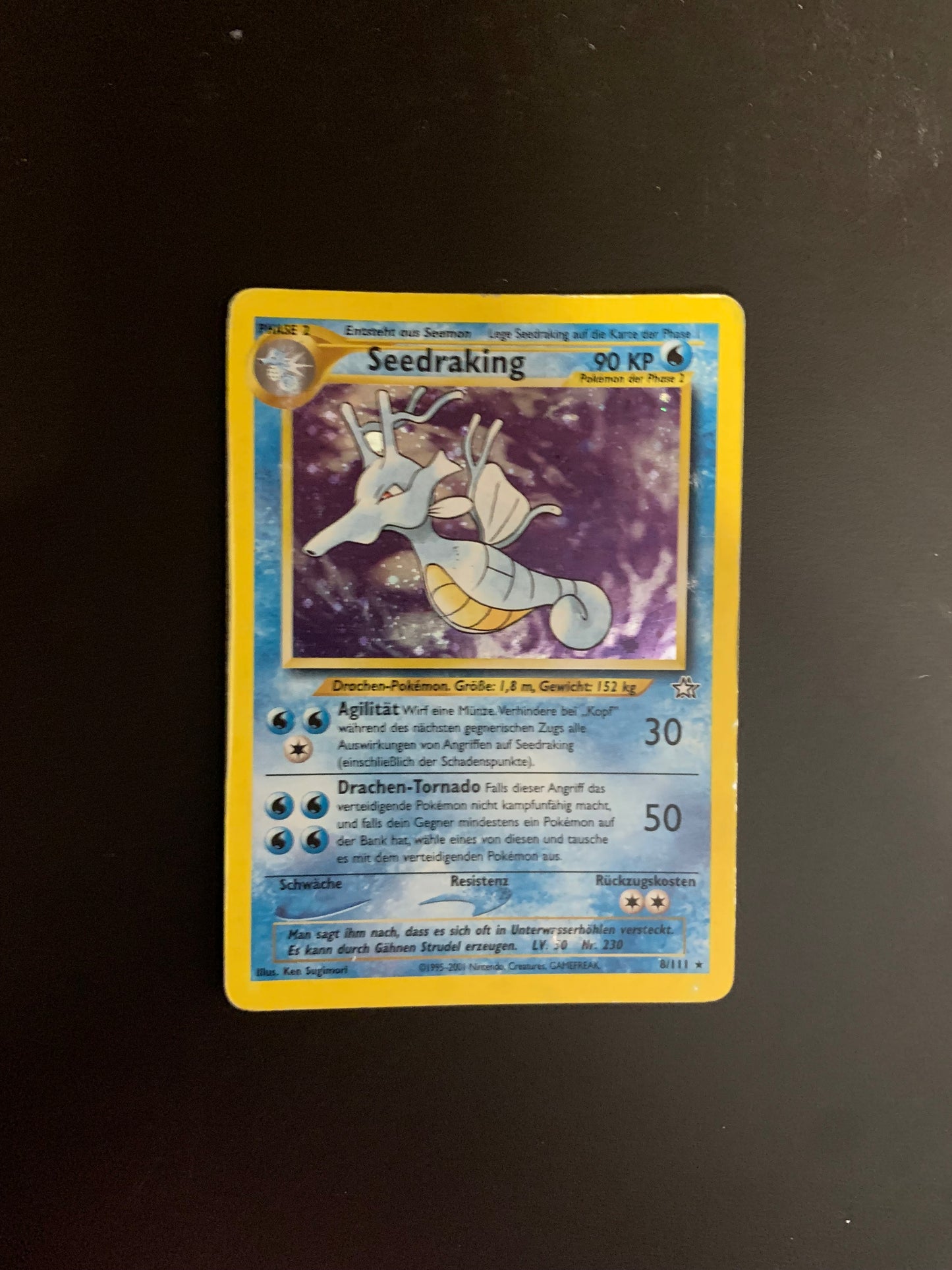 Pokemon Karte Holo Neo Genesis Kingdra 8/111 Deutsch