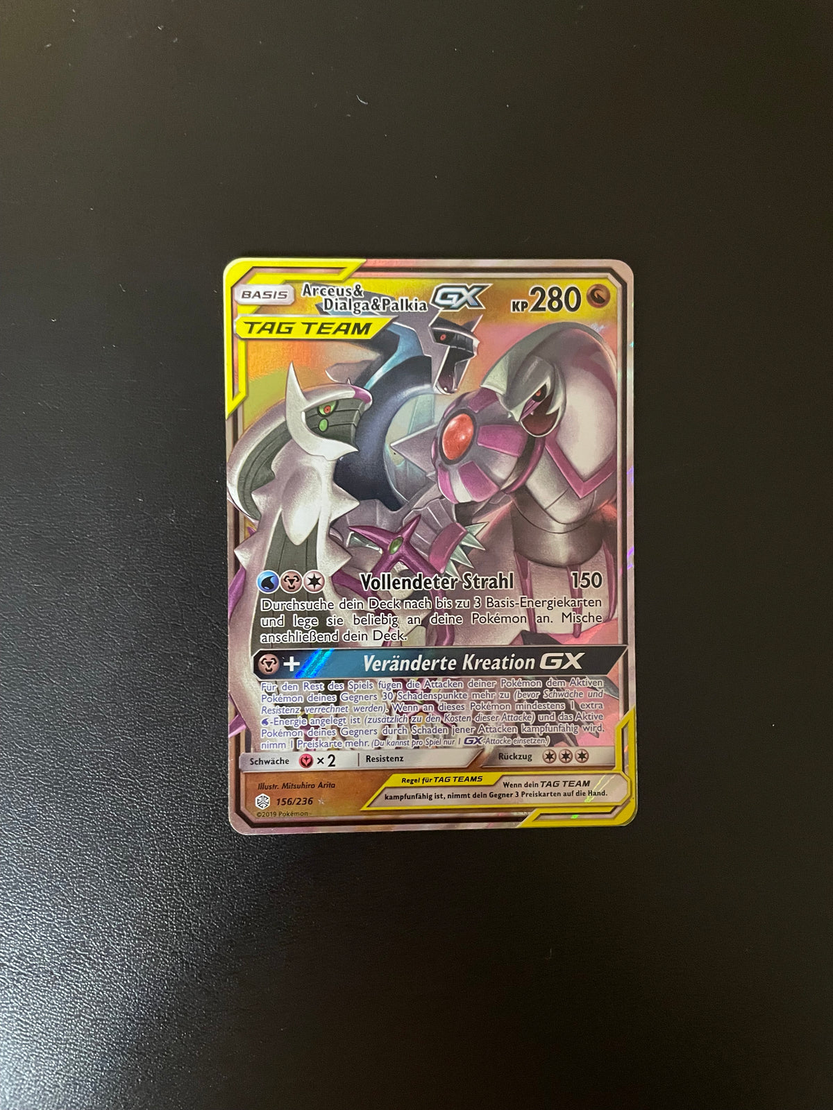 Pokemon Karte GX Tag Team Arceus&Dialga&Palkia 156/236 Deutsch