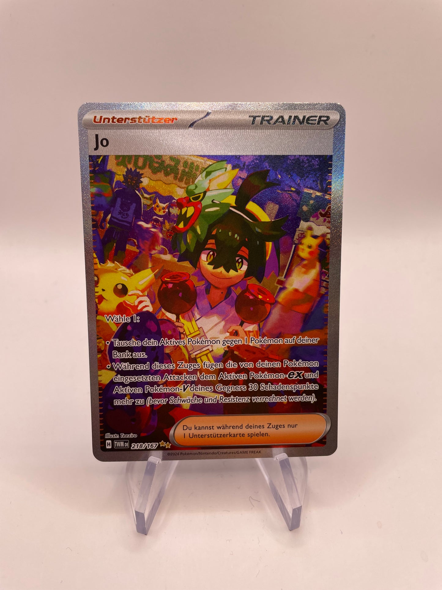 Pokemon Karte Trainer Alt Art Jo 218/167 Deutsch