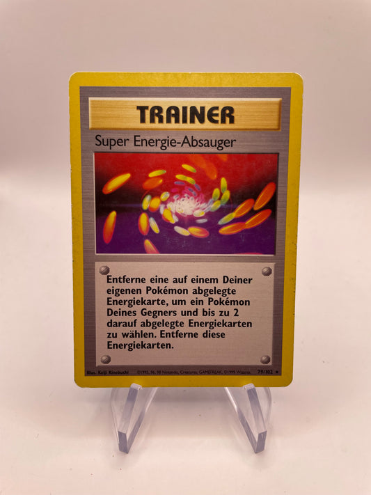 Pokemon Karte Base-Set Trainer super Energie absauger 79/102 Deutsch