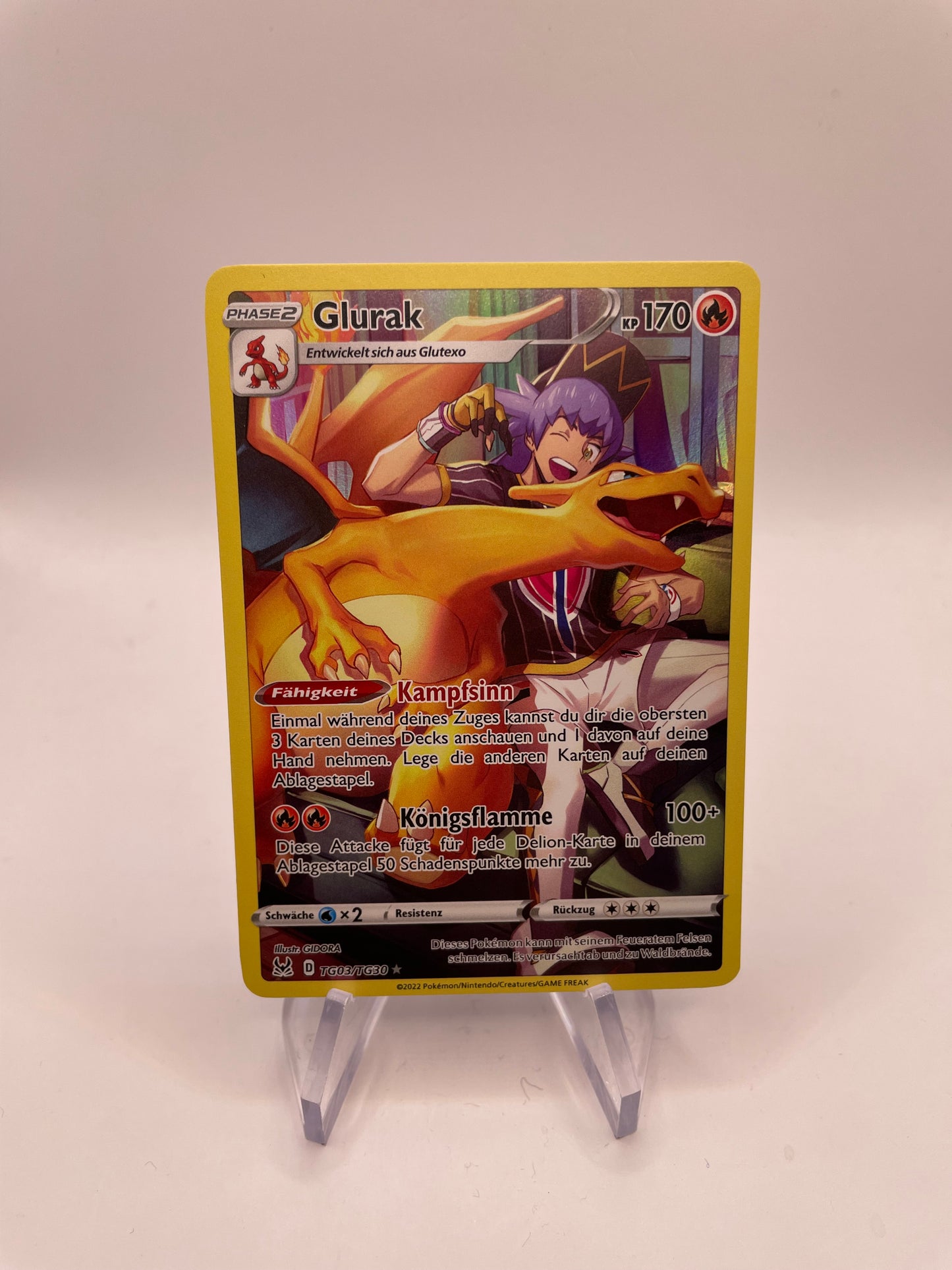 Pokemon Karte Art-Rare Glurak TG03/TG30 Deutsch