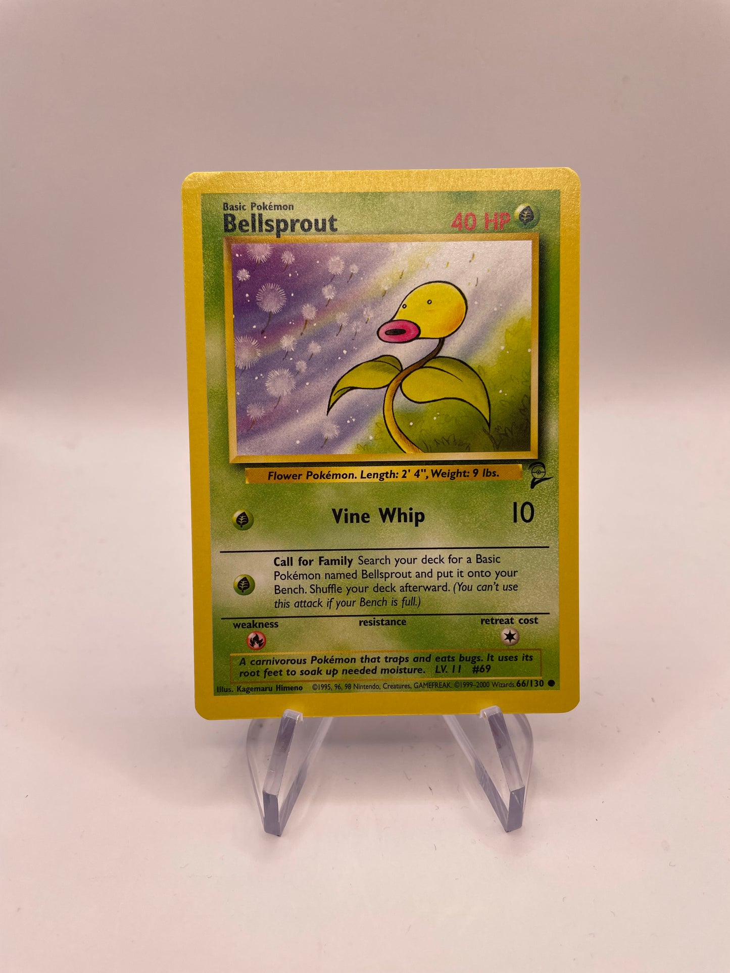Pokemon Karte Base Set 2 Bellsprout 66/130 Englisch