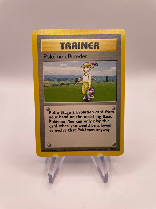 Pokemon Karte Base Set Trainer Pokémon Breeder 76/102 Englisch