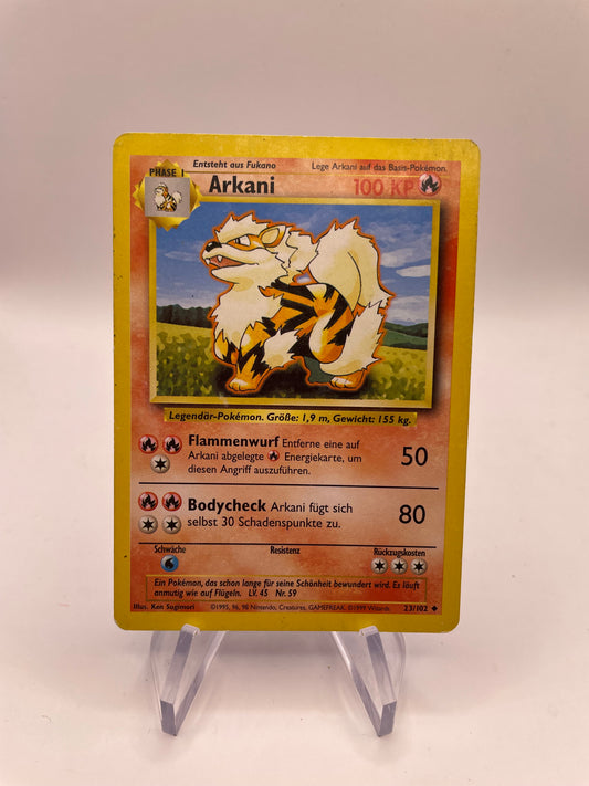 Pokemon Karte Base Set Arkani 23/102 Deutsch