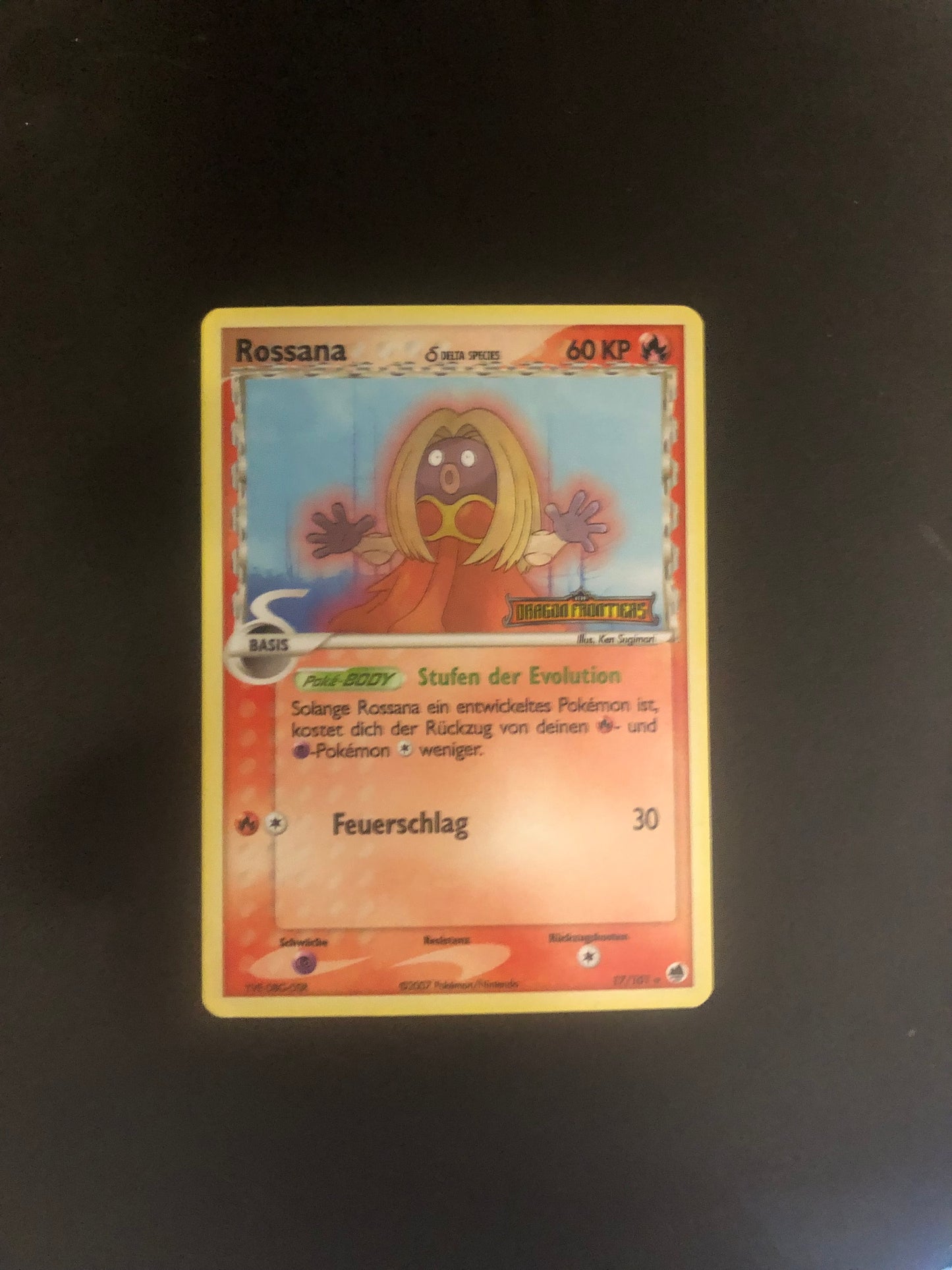 Pokemon Karte Stamp Rossana 17/101 Deutsch