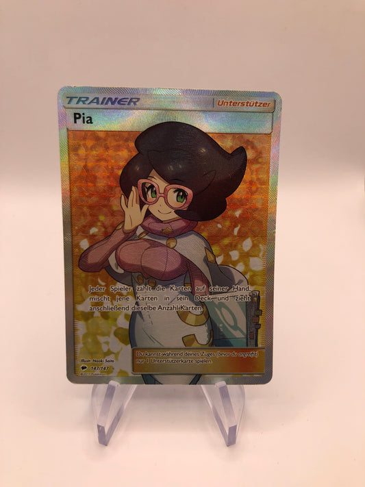 Pokemon Karte Trainer Pia 147/147 Deutsch