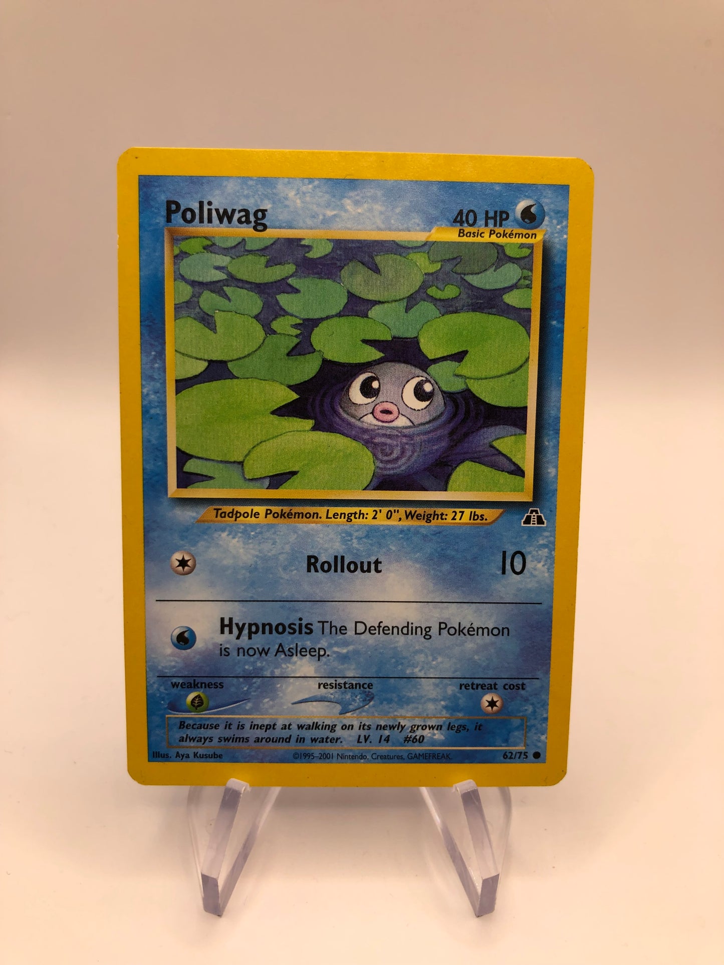 Pokemon Karte Neo Discovery Poliwag 62/75 Englisch