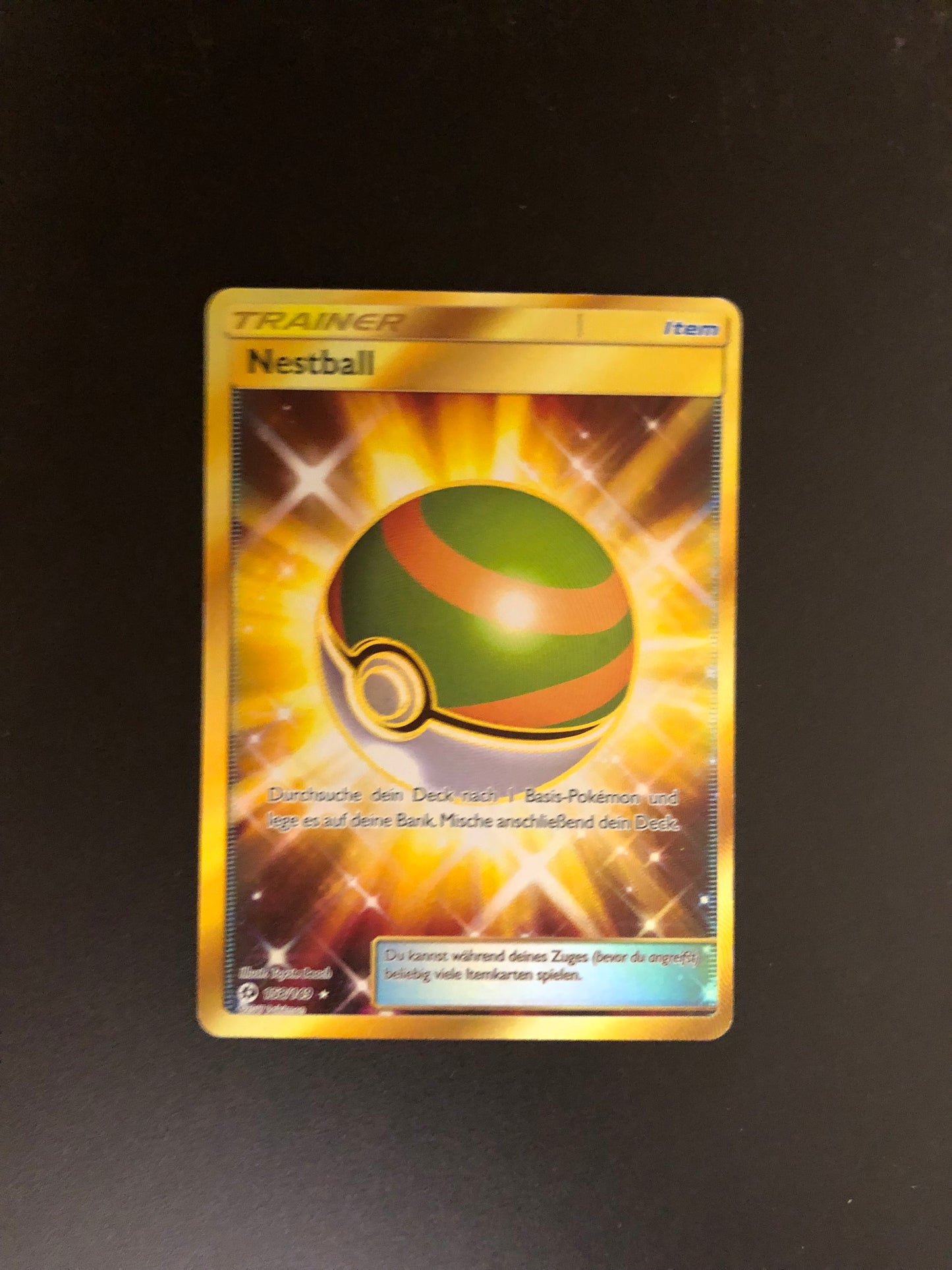 Pokemon Karte Trainer Gold Nestball 158/149 Deutsch