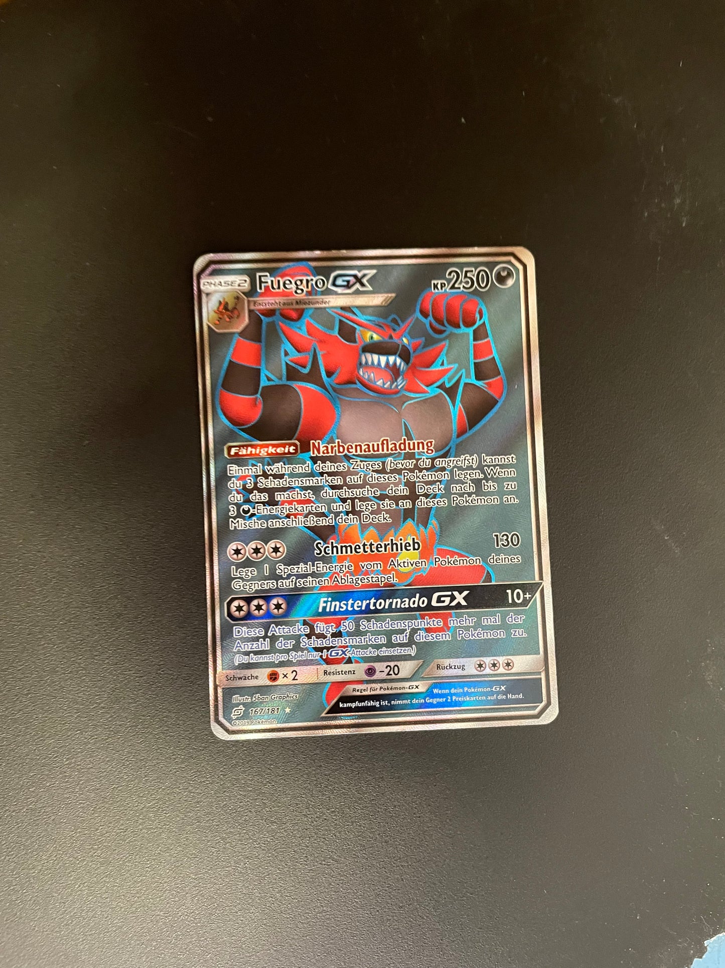 Pokémon Karte Fuegro GX 167/181 Deutsch