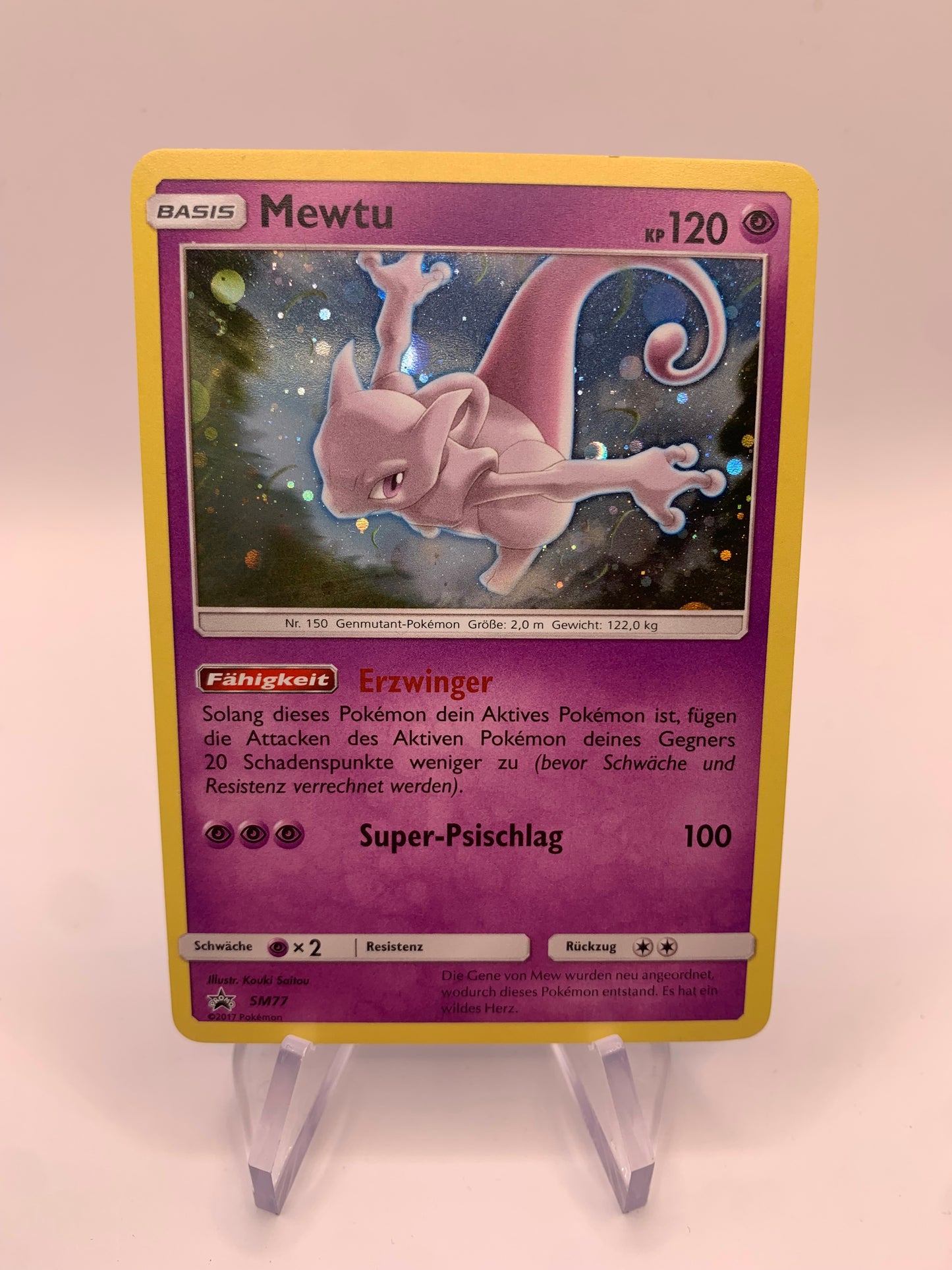 Pokemon Karte Holo Promo Mewtu SM77 Deutsch