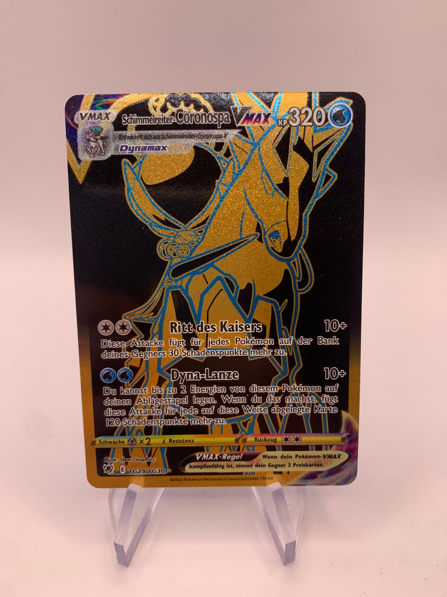 Pokemon Karte Vmax Gold Schimmelreiter-Coronospa TG29/TG30 Deutsch