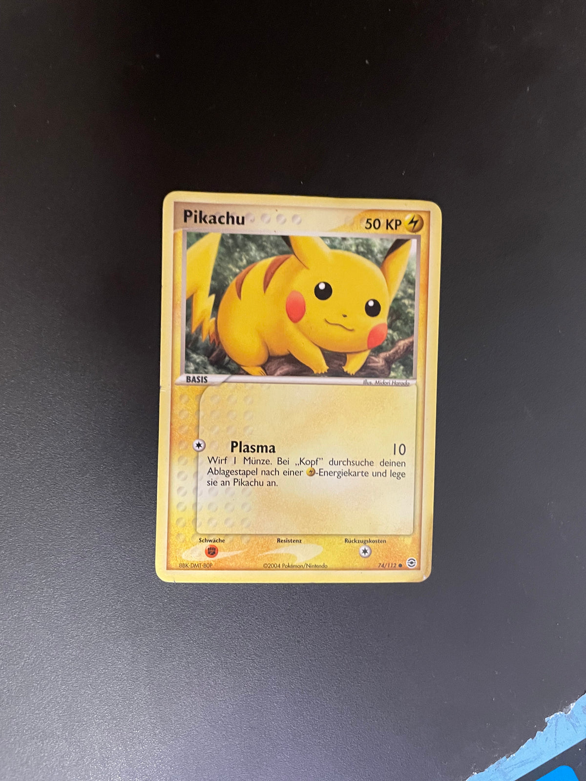 Pokémon Karte Pikachu 74/112 Deutsch