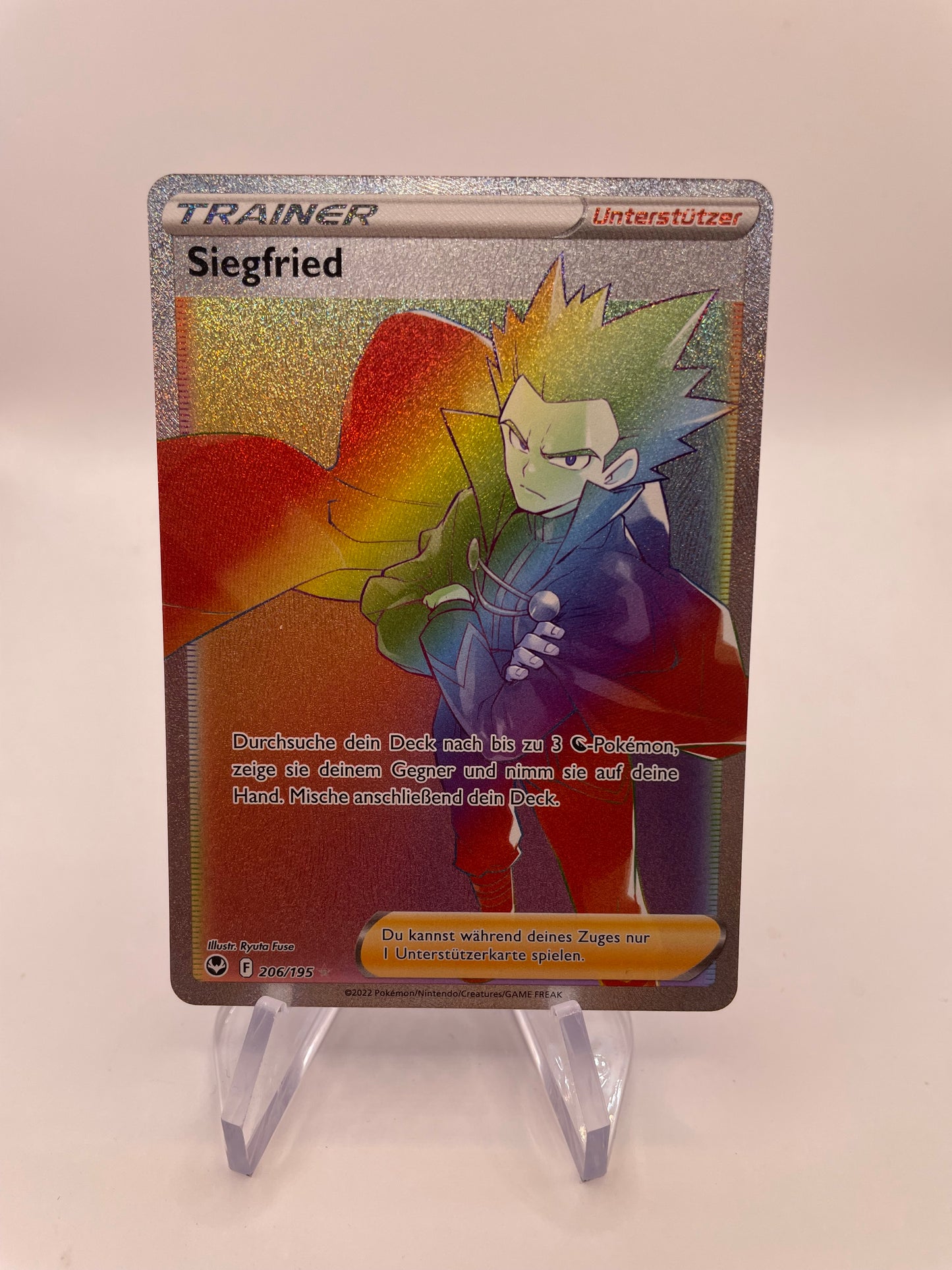 Pokémon Karte Trainer Rainbow Siegfried 206/195 Deutsch