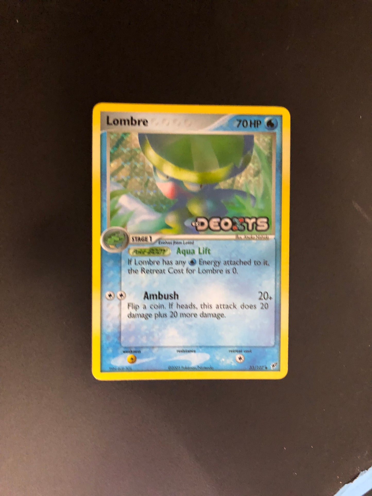 Pokemon Karte Stamp Lombre 33/107 Englisch