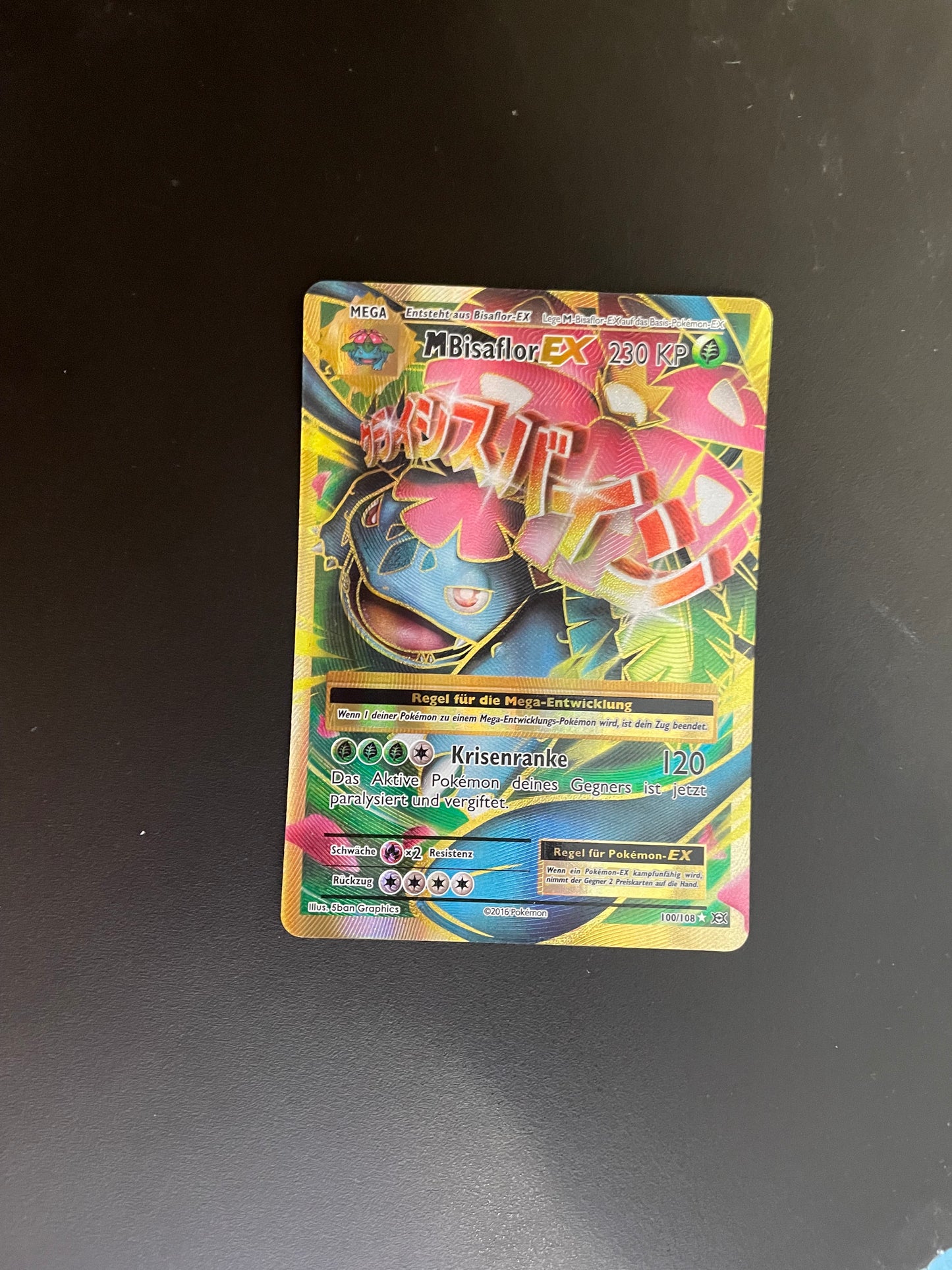 Pokemon Karte EX Mega Bisaflor 100/108 Deutsch