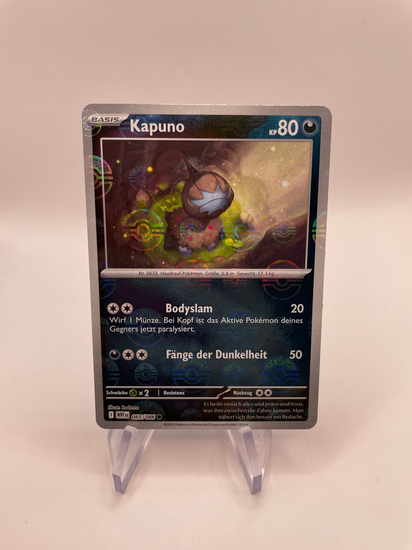 Pokemon Karte Revers Kapuno 65/86 Deutsch