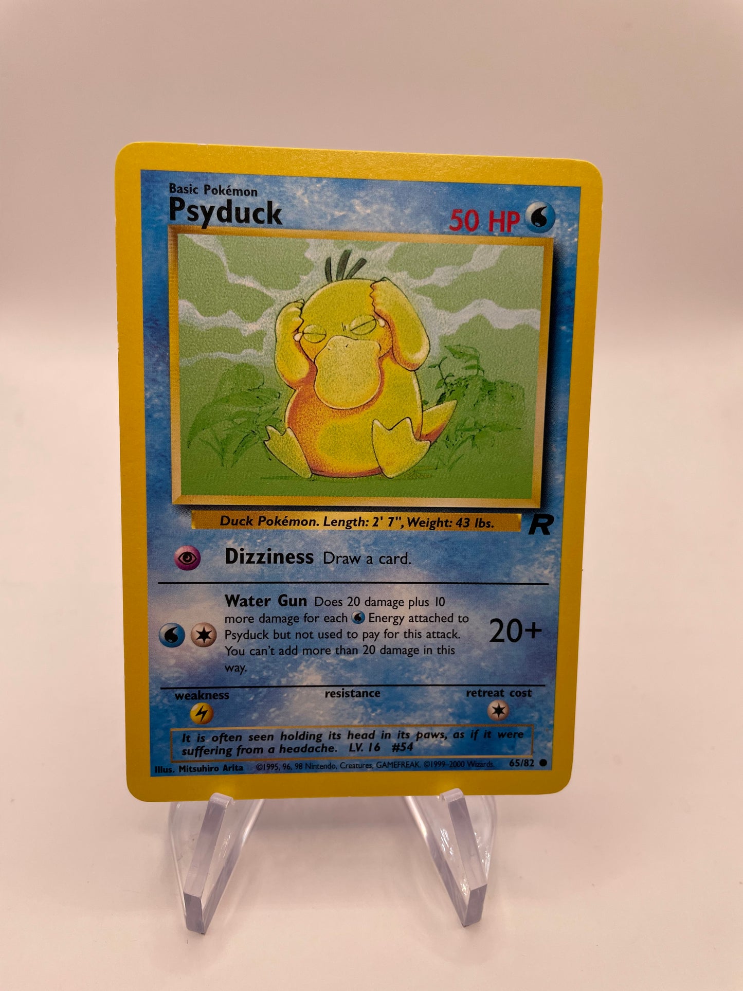 Pokemon Karte Rocket Psyduck 65/82 Englisch